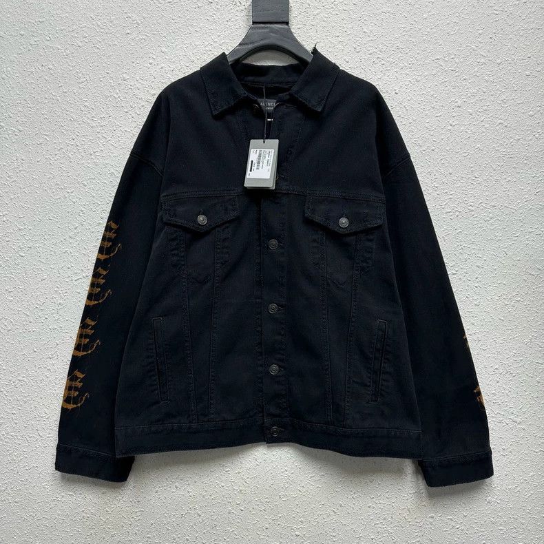 Balenciaga Balenciaga Sanskrit mud dyeing destroys denim jacket Size US L / EU 52-54 / 3 - 1 Thumbnail