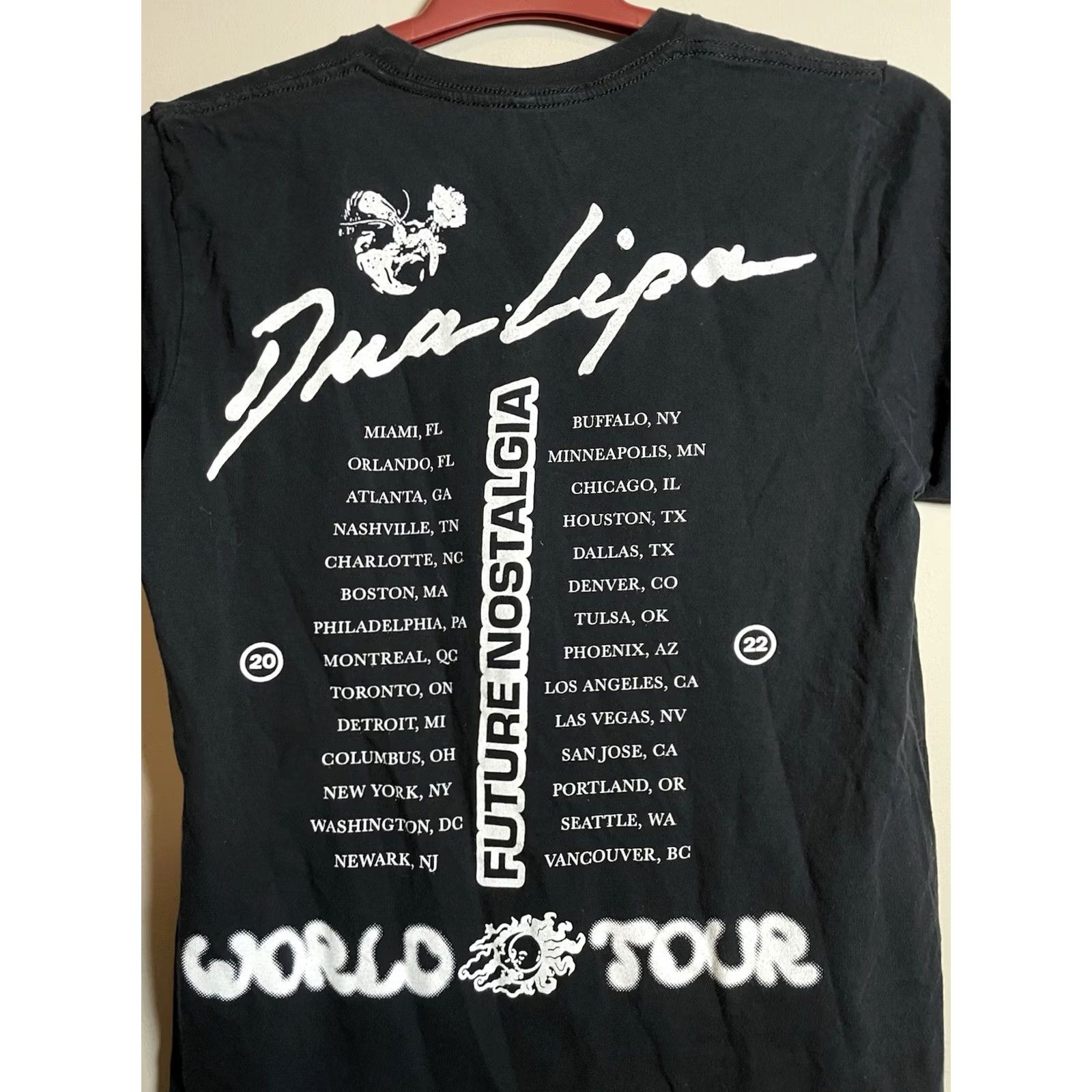 Vintage Dua Lipa Future Nostalgia Shirt Women M Black 2022 World Tour Concert Graphic Print Crew Neck Short Sleeve T-Shirt Vintage? No Size M / US 6-8 / IT 42-44 - 6 Thumbnail