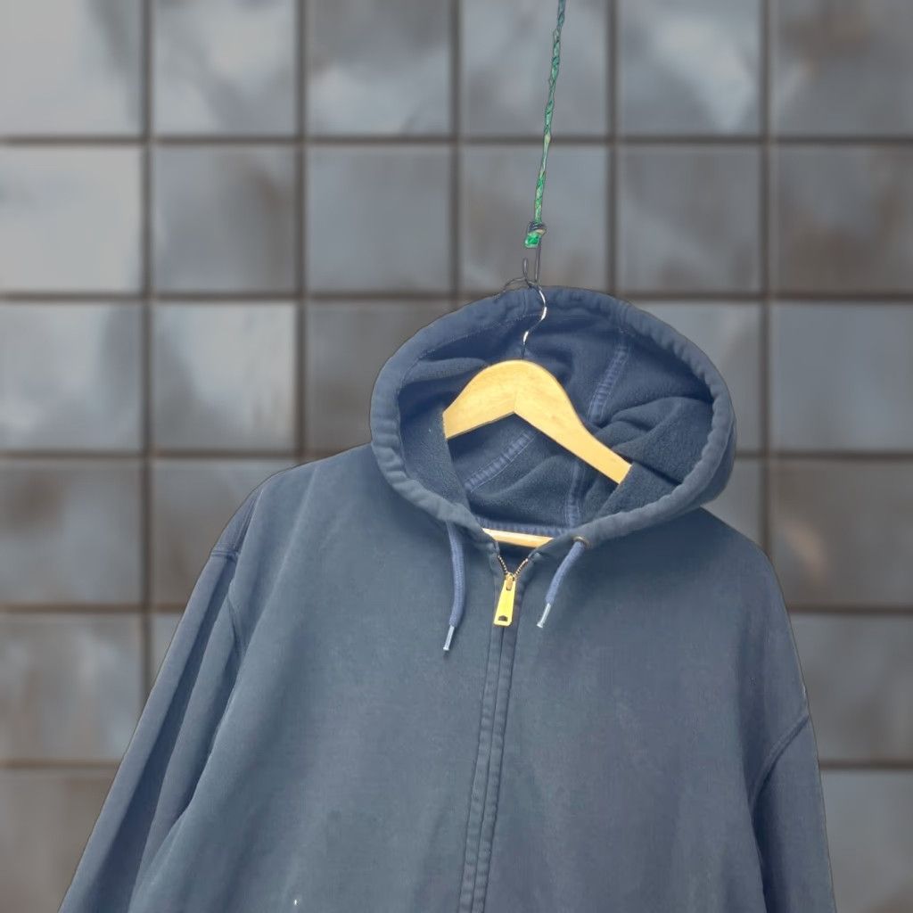 Carhartt VINTAGE Carhartt Hoodie XL Tall Black Long Sleeve 90s Mens Zip Pullover Distressed Size US XL / EU 56 / 4 - 1 Thumbnail