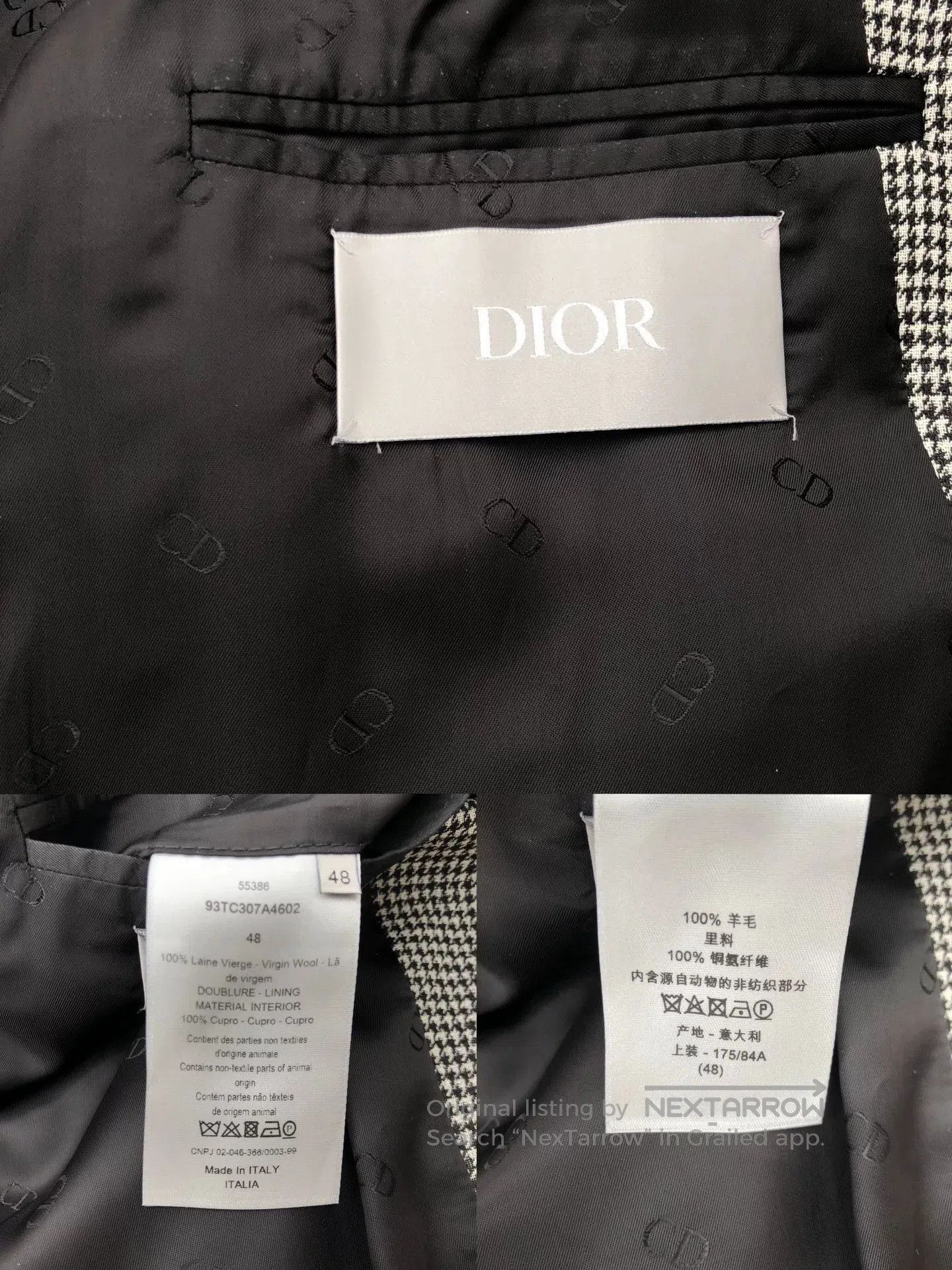 Dior Dior Houndstooth Lock Buckle Coat. Size US M / EU 48-50 / 2 - 9 Thumbnail