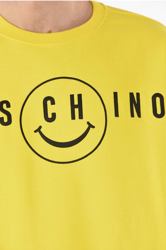 Moschino o1y0225 Logo Crewneck Sweatshirt in Yellow Size US L / EU 52-54 / 3 - 2 Thumbnail