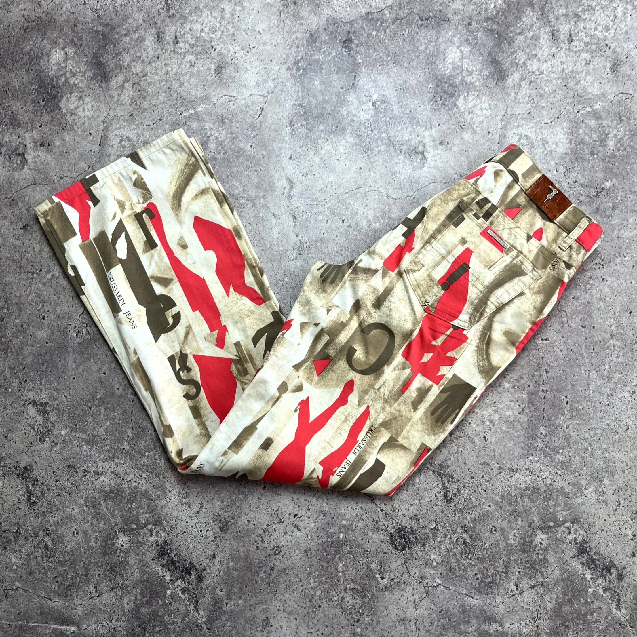 Trussardi Y2K Trussardi Abstract Pants Straight Pink Jeans Size 32 Size 32" / US 10 / IT 46 - 11 Thumbnail