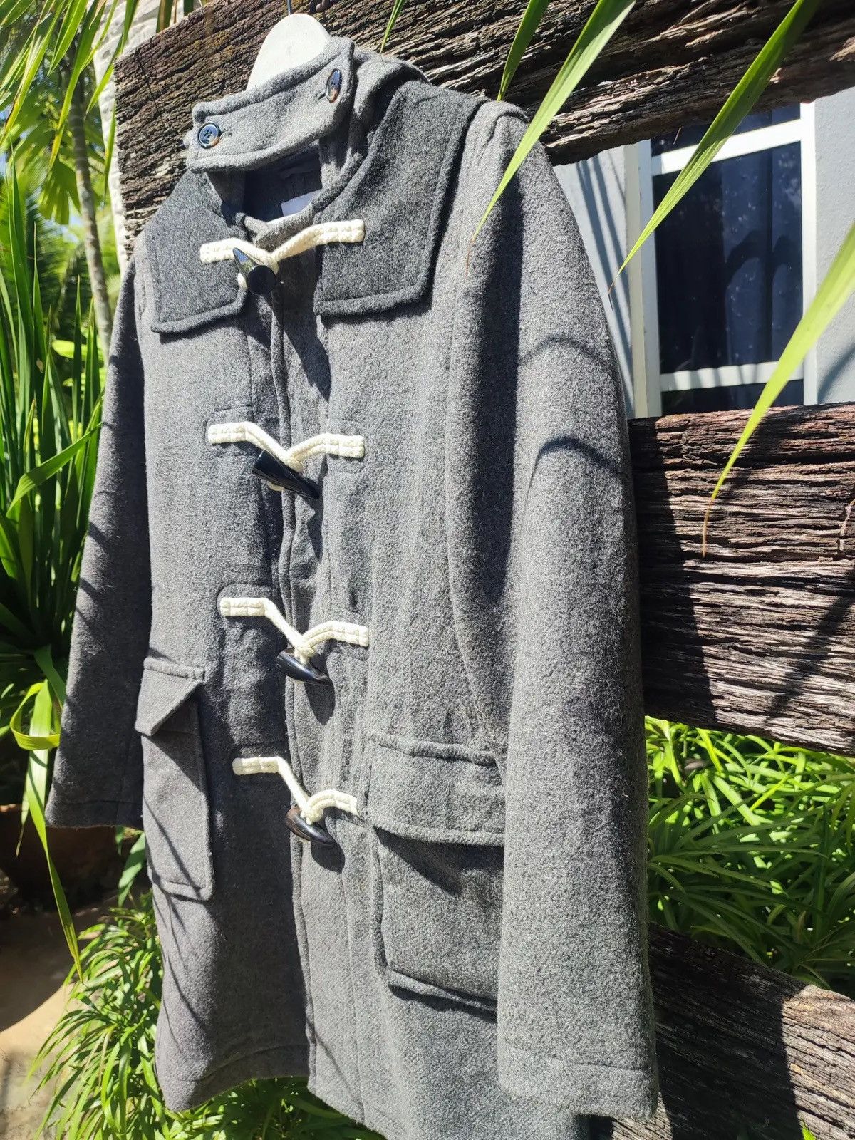 JW Anderson × Uniqlo JW Anderson x Uniqlo Grey Wool Blend Duffle Coat Size US S / EU 44-46 / 1 - 4 Thumbnail