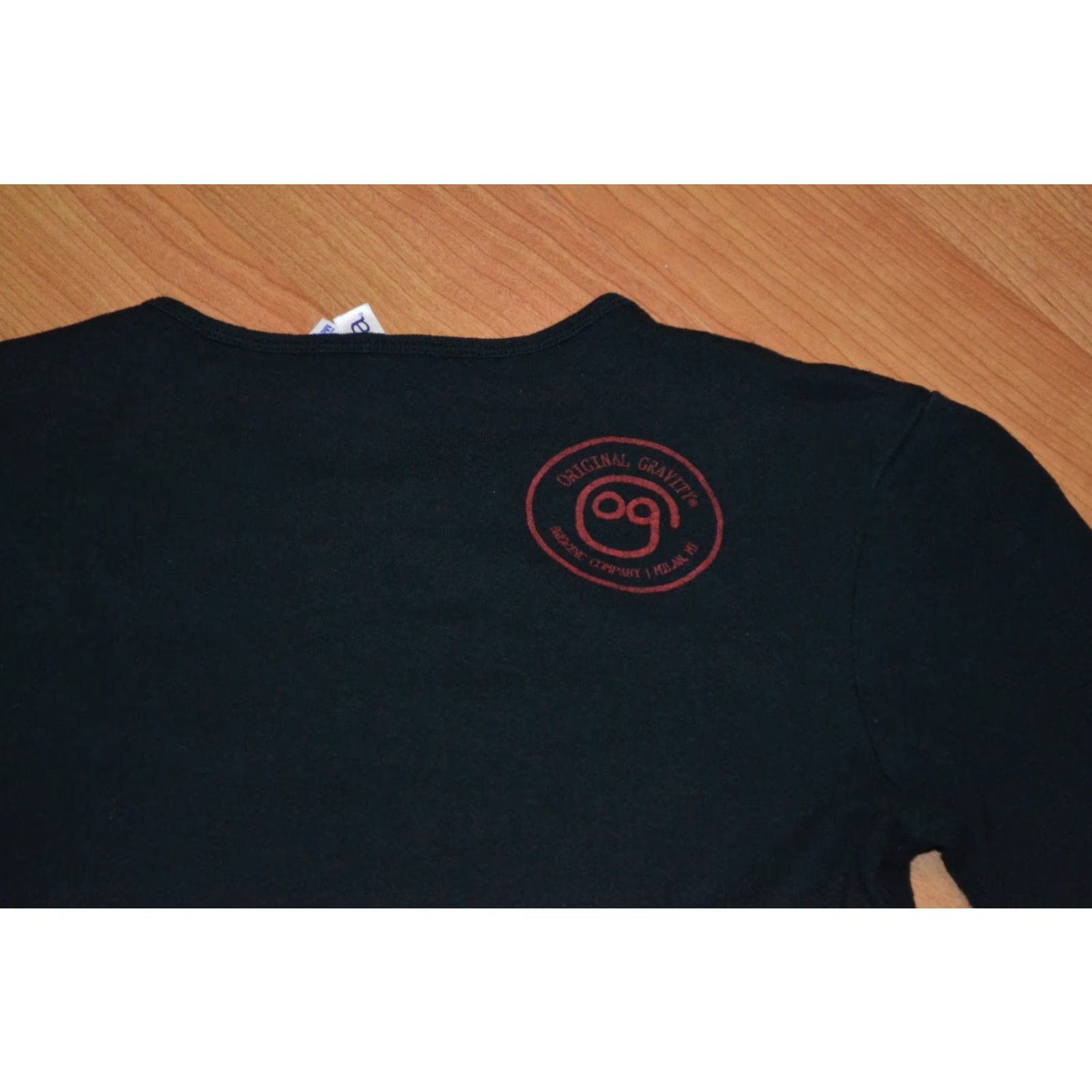 Bell Womens T Shirt Long Sleeve Medium Black Bella 100% Cotton Graphic Original Gravity Brewing Milan MI Craft Beer Shirt Size M / US 6-8 / IT 42-44 - 2 Thumbnail