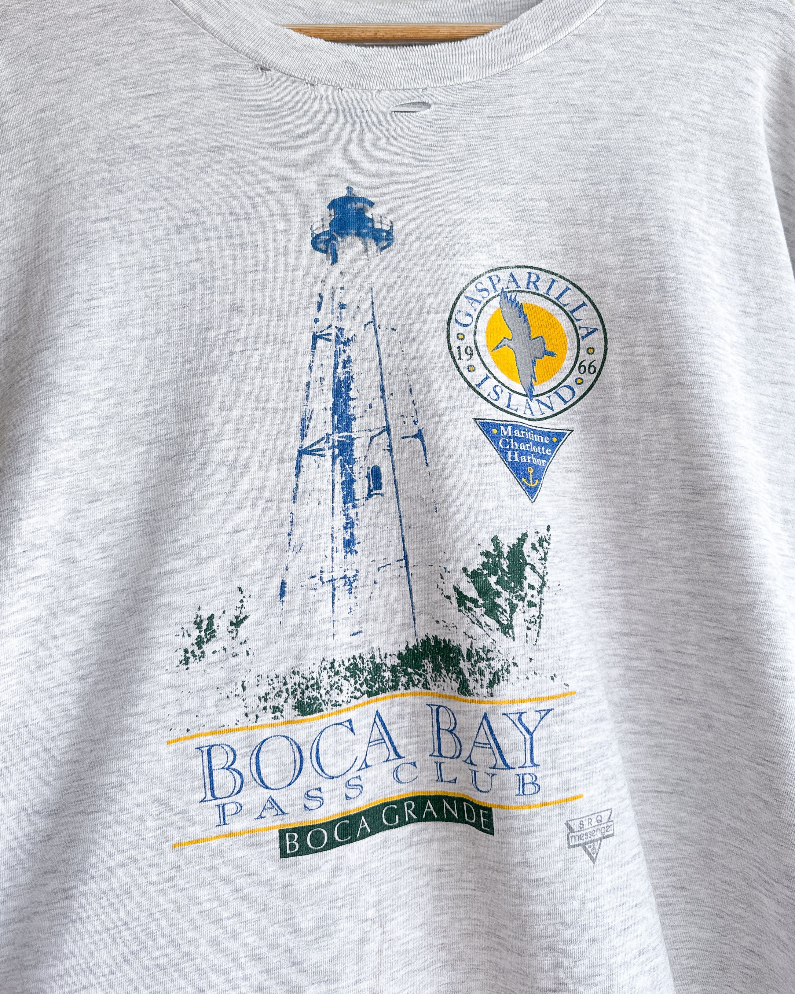 Vintage Vintage 90s Boca Bay Club T Shirt Long Sleeve XL Thrashed Size US XXL / EU 58 / 5 - 4 Thumbnail