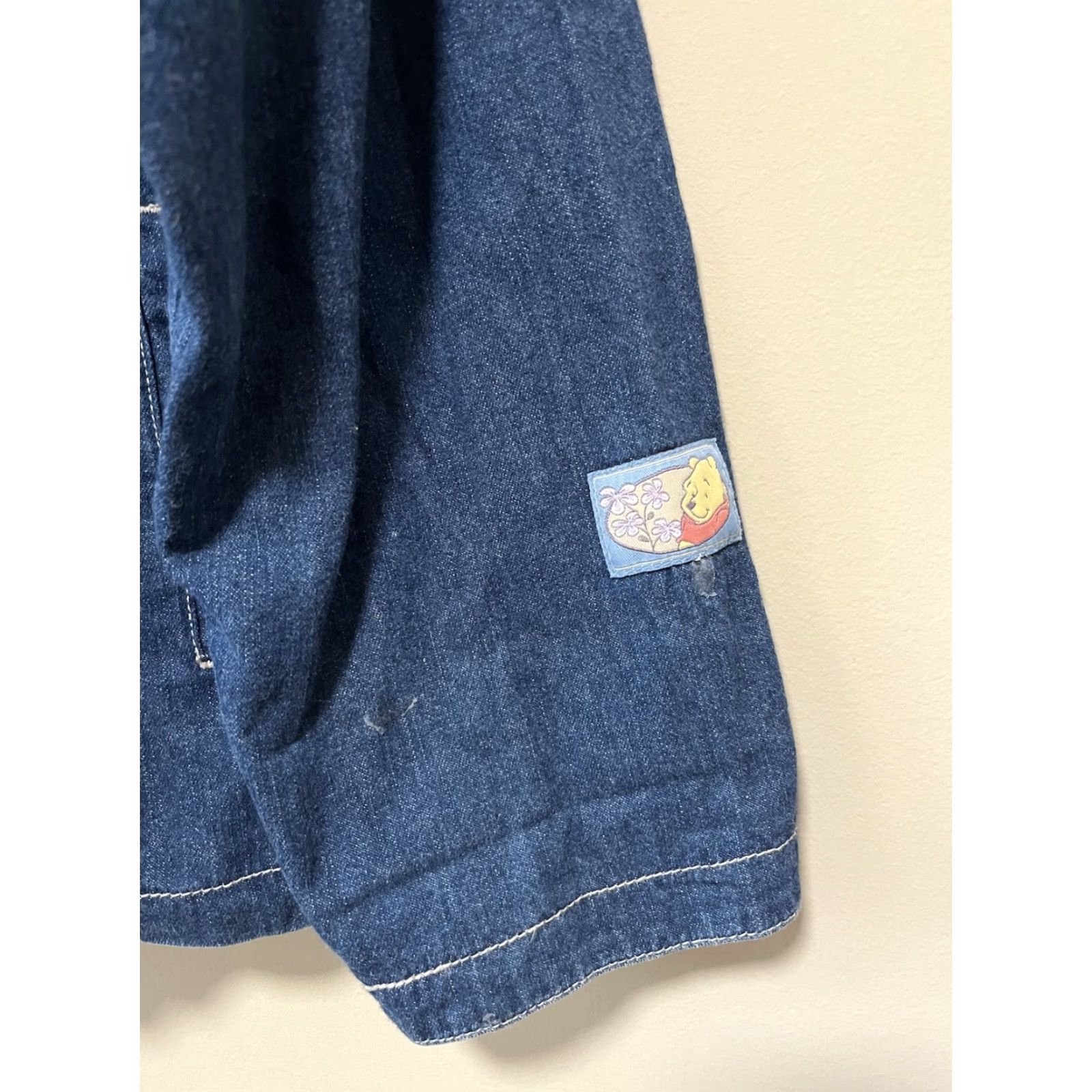 Disney VINTAGE Disney Winnie The Pooh Denim Jacket Full Zip Hood Women’s Large Jacket Blue 90s Cartoon Classic Embroidered Logo Button Womens Size L / US 10 / IT 46 - 3 Thumbnail