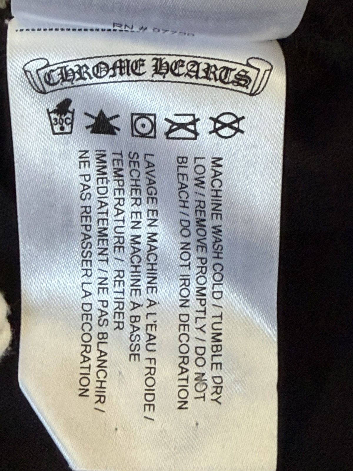 Chrome Hearts RARE! Chrome Hearts Script Logo Short Sleeve Tee Size US M / EU 48-50 / 2 - 9 Thumbnail