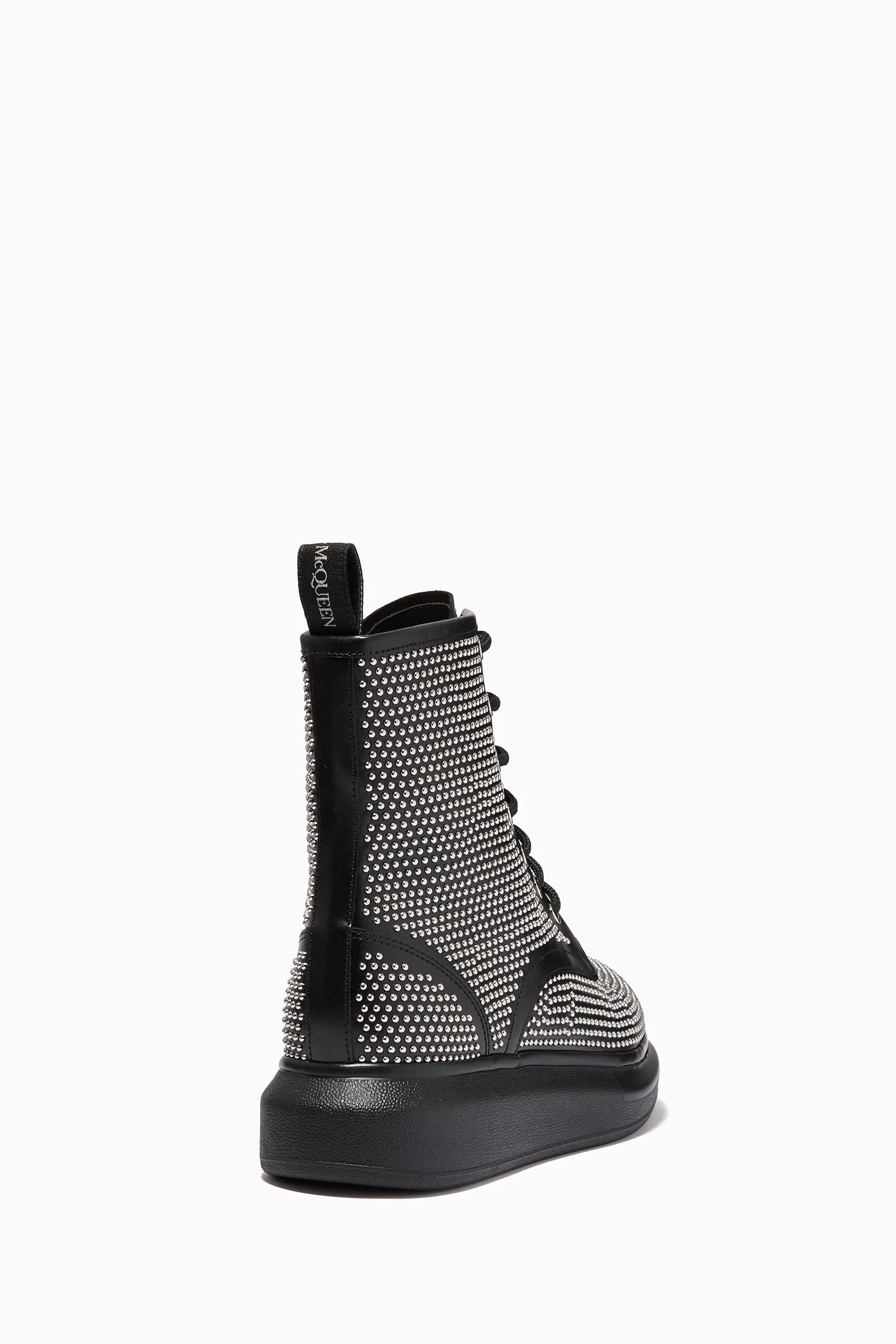 Alexander McQueen o1y0225 Ankle Boots in Black Size US 7 / IT 37 - 3 Thumbnail