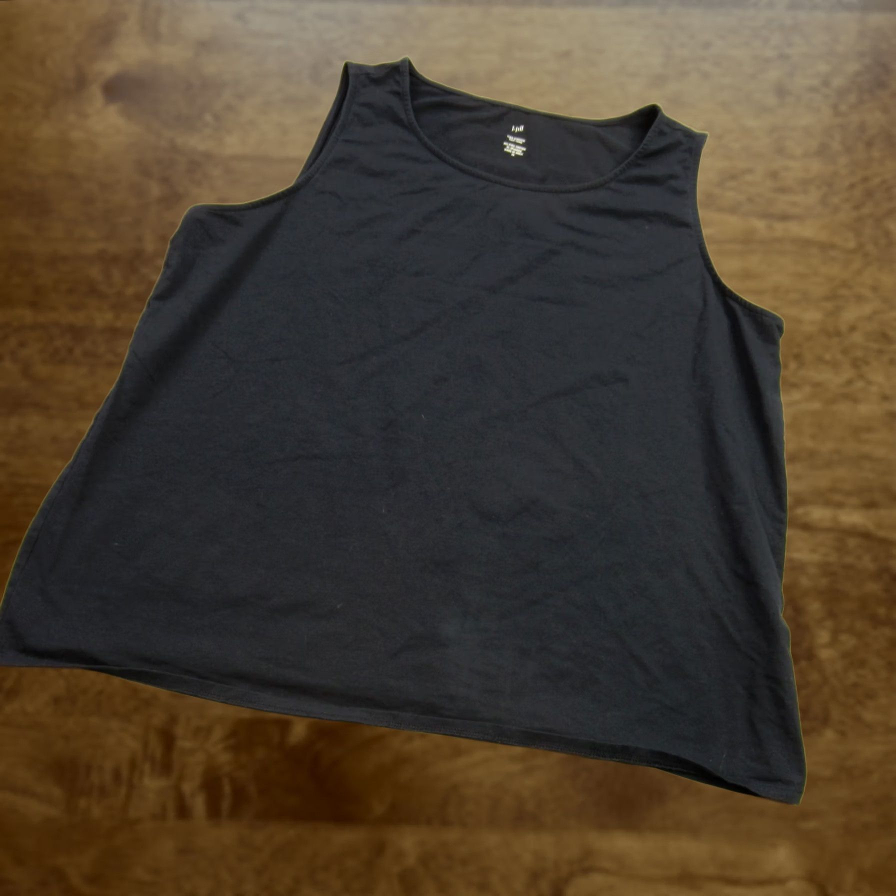 J. Jill J Jill Shirt Womens 2X Sleeveless Lightweight Casual Crew Neck Black Tank Knit Cotton Blend Vintage-None Size XXL / US 16-18 / IT 52-54 - 1 Thumbnail