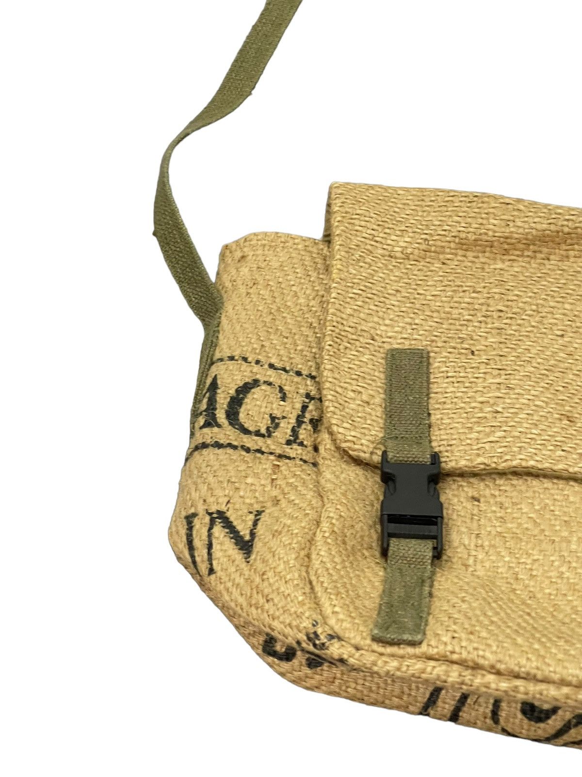 Handmade Coffee Sacks Messengger Bag Military Style Custom 1🟩 Size ONE SIZE - 8 Thumbnail