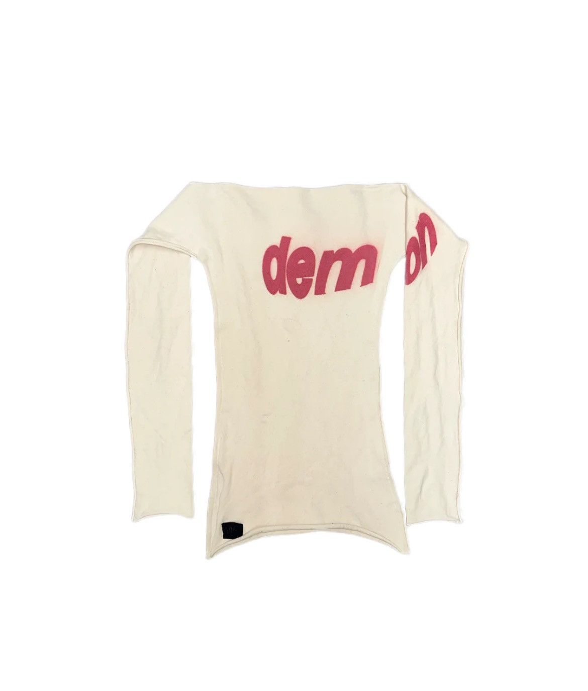 image of “Demon” Long Sleeve in White, Men's (Size Medium)