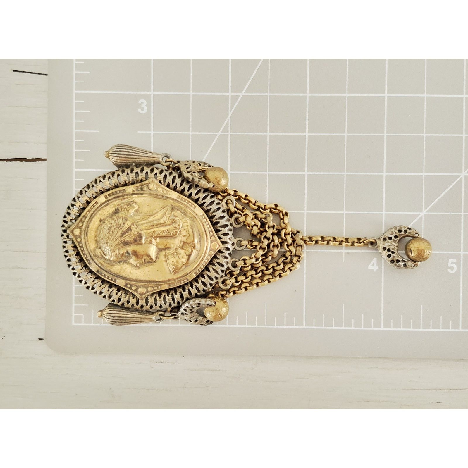 Other Vintage Gold-tone Chatelaine Brooch Size ONE SIZE - 7 Thumbnail