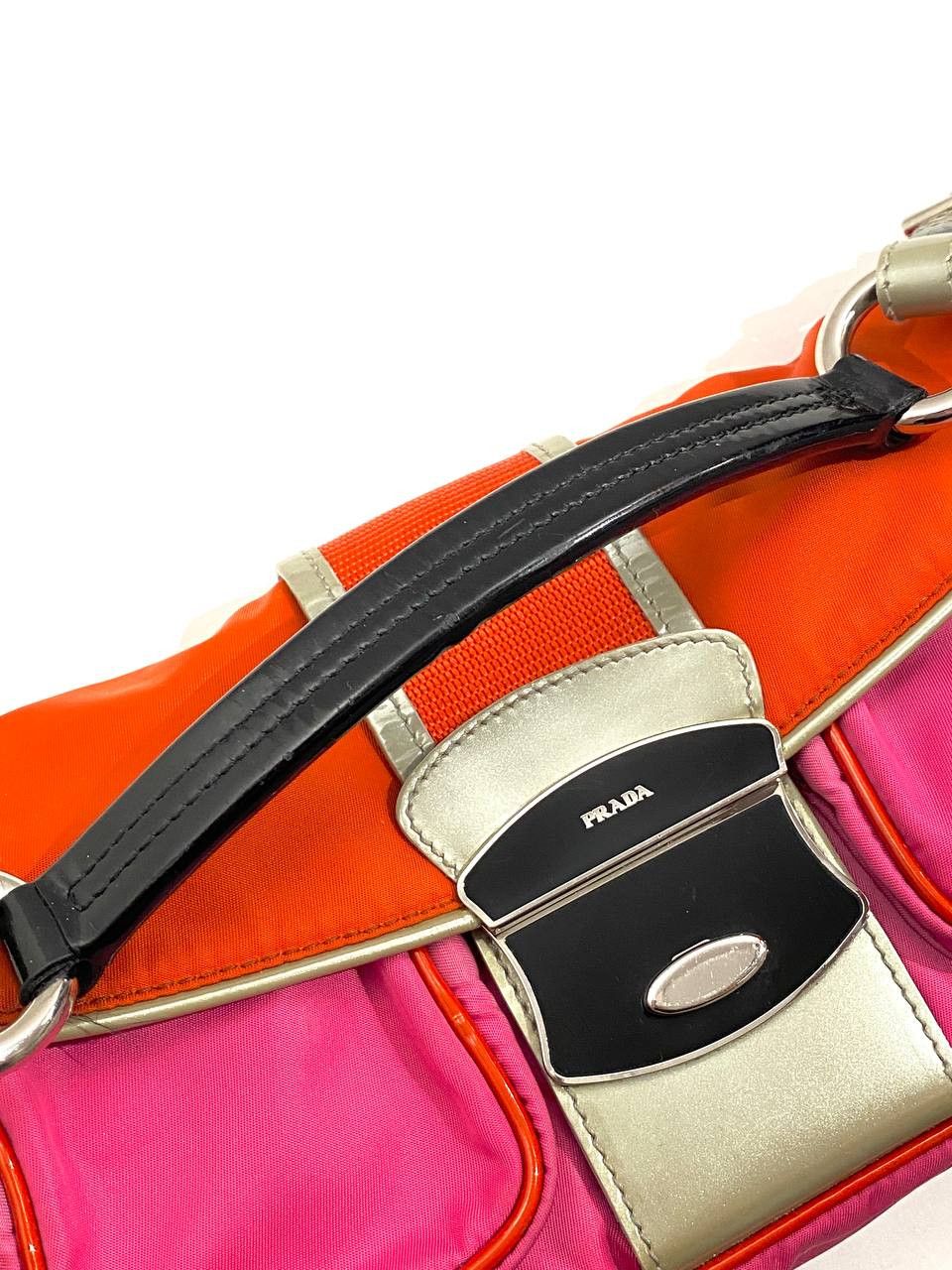 Prada Prada Rosa Pocket Space Logo Shoulder Hand Bag Vintage Y2K Size ONE SIZE - 10 Thumbnail