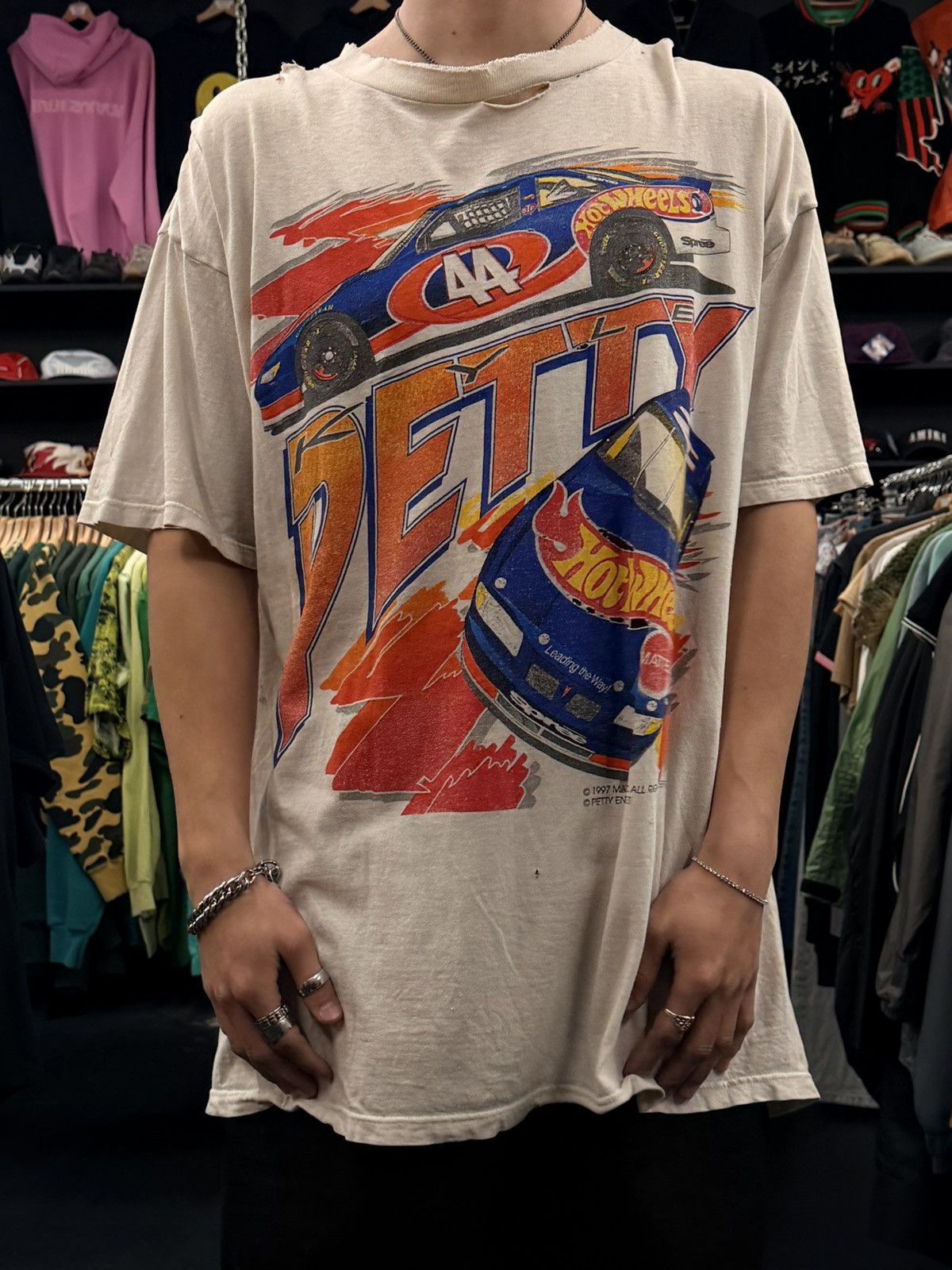 Vintage hot wheels nascar tee