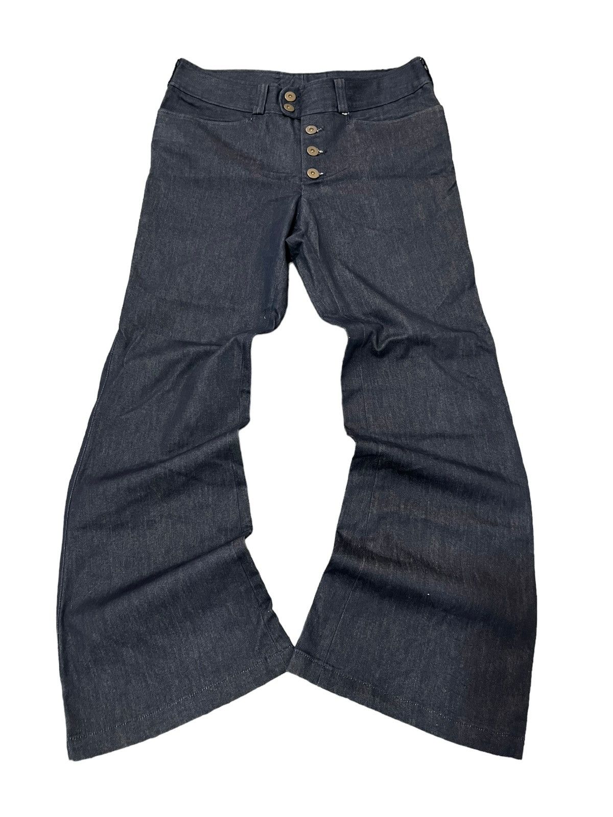 image of If Six Was Nine x Le Grande Bleu L G B Tornado Mart Spiral Cut Trashed Pants in Mud, Men's (Size 33