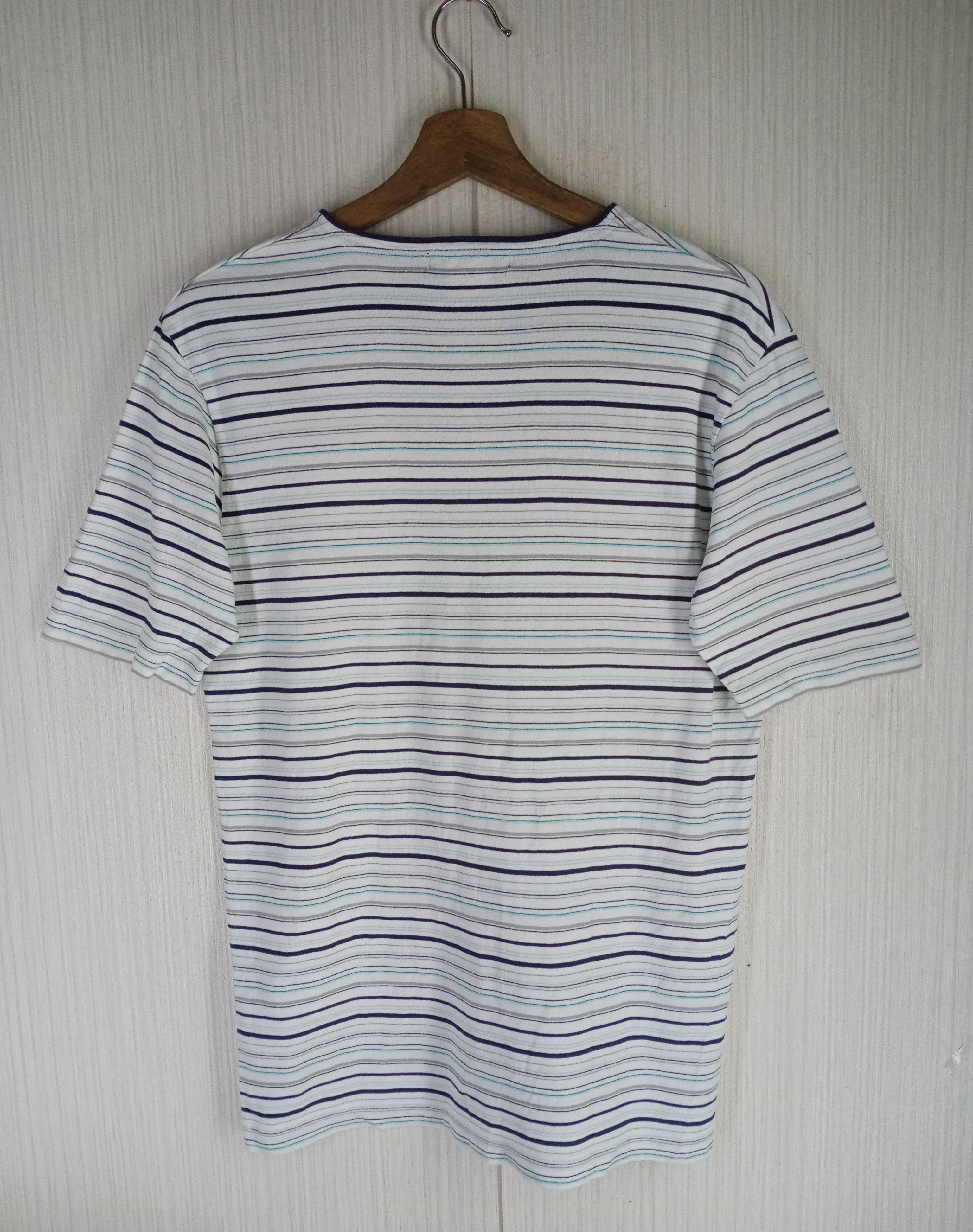 Vintage × Yohji Yamamoto Vintage Ined Homme Issey Miyake Striped Tshirt Size US M / EU 48-50 / 2 - 4 Thumbnail