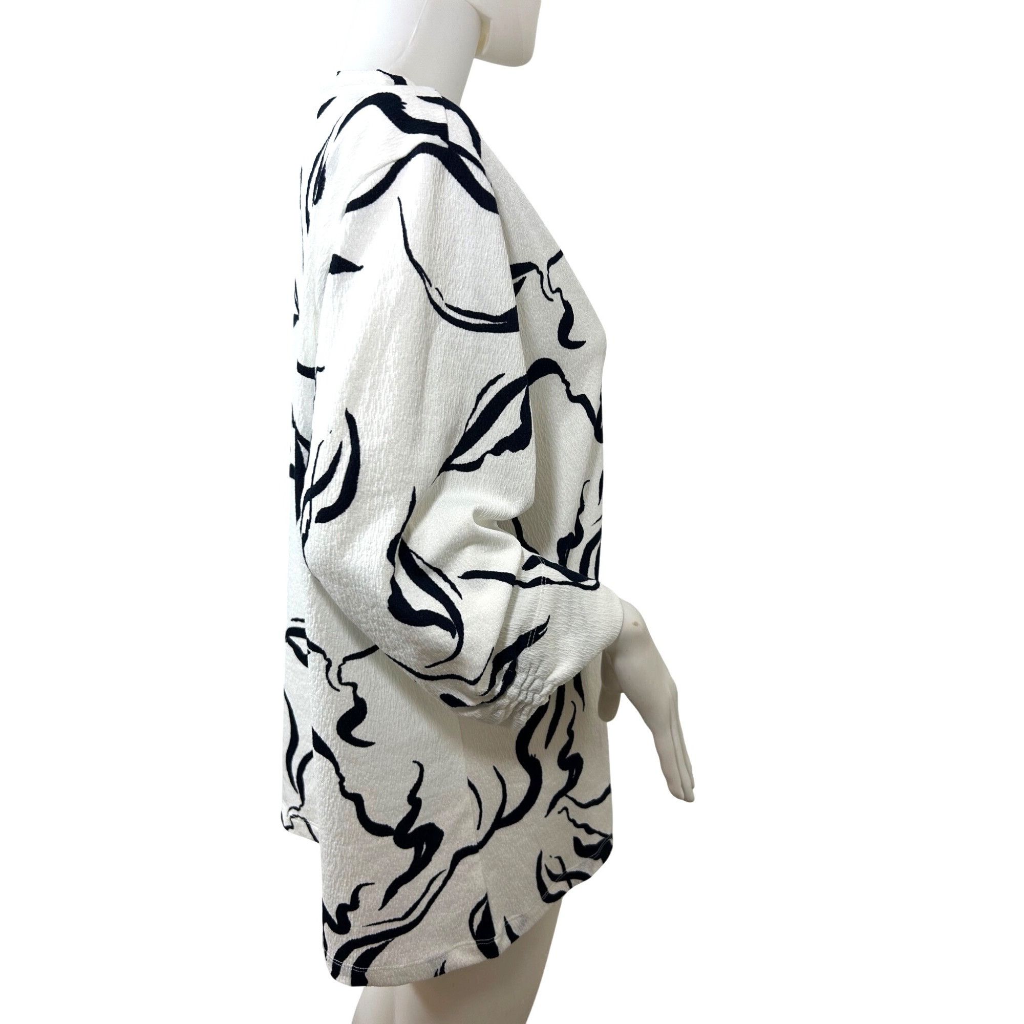 Other FDJ French Dressing Jeans Tunic Top XL White Navy Abstract P Size XL / US 12-14 / IT 48-50 - 4 Thumbnail