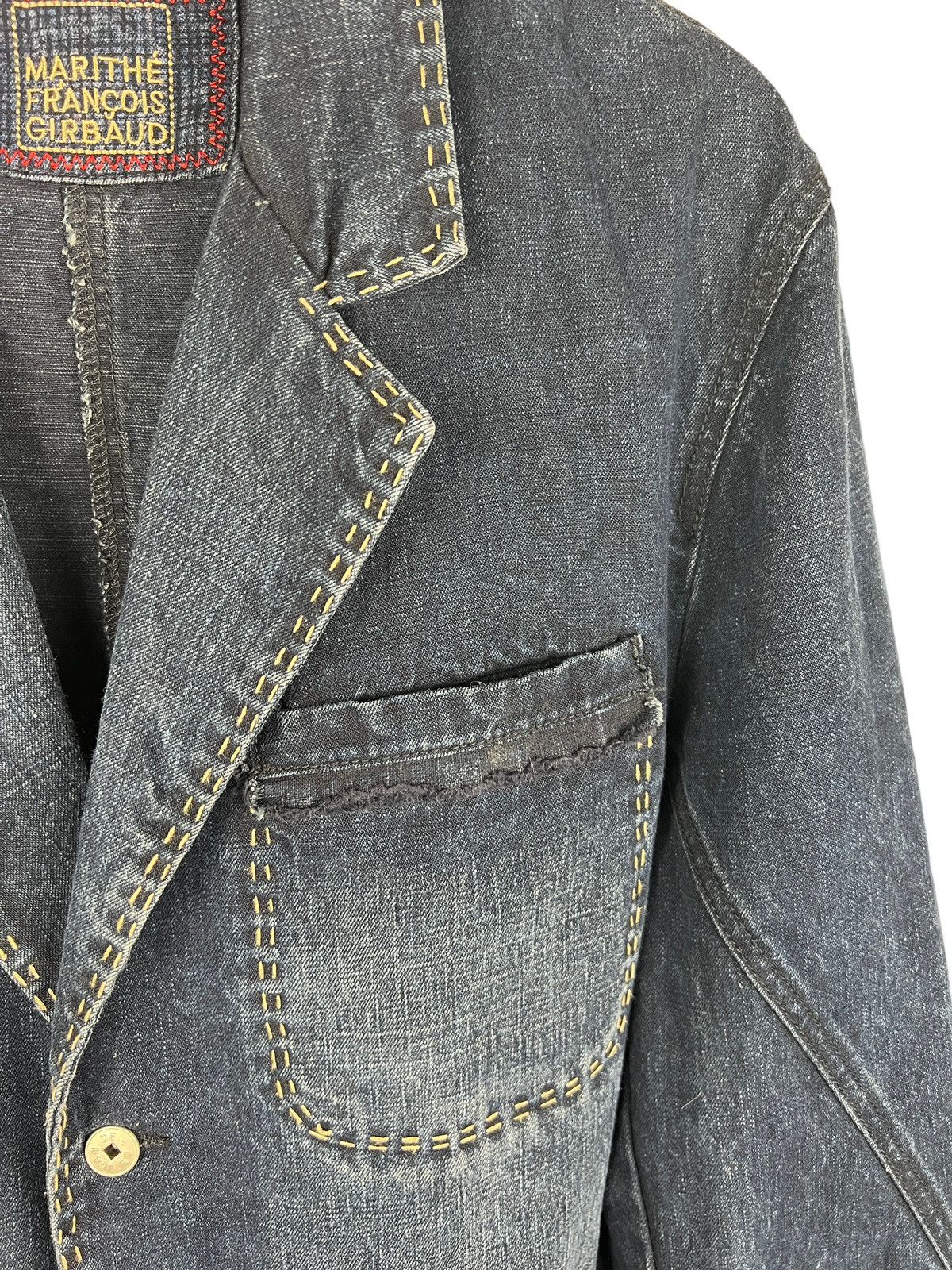 Marithe + Francois Girbaud Vintage Marithe Francois Girbaud Denim Blazer Jacket Size US L / EU 52-54 / 3 - 9 Thumbnail