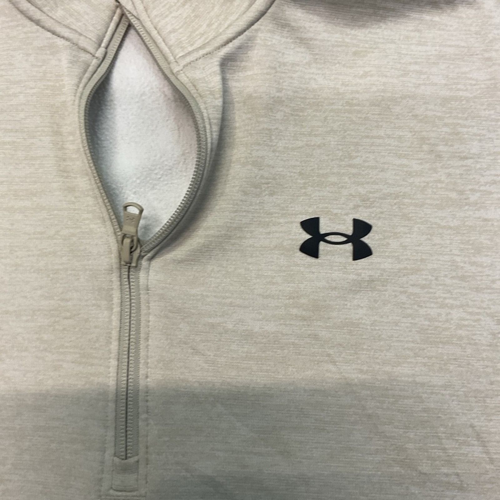 Under Armour Under Armour Loose Fit Beige Quarter Zip Pullover Size US L / EU 52-54 / 3 - 4 Thumbnail