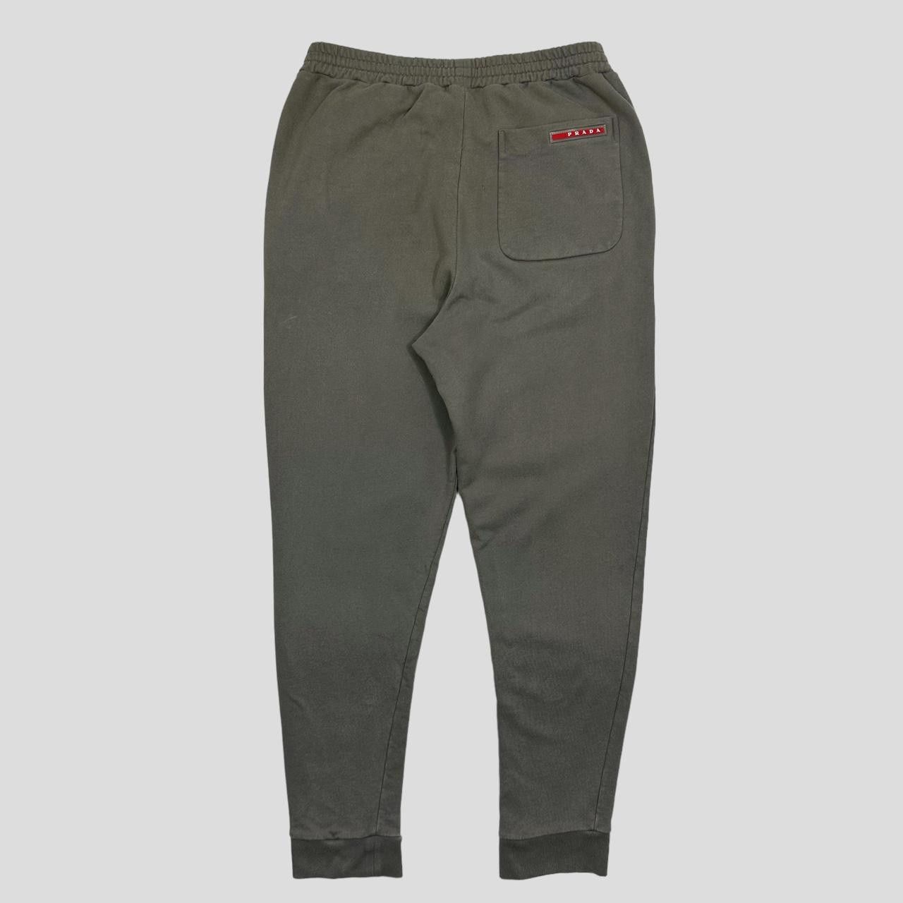 image of Prada Milano 2015 Red Tab Cotton Trackpants - S in Grey, Men's (Size 30)