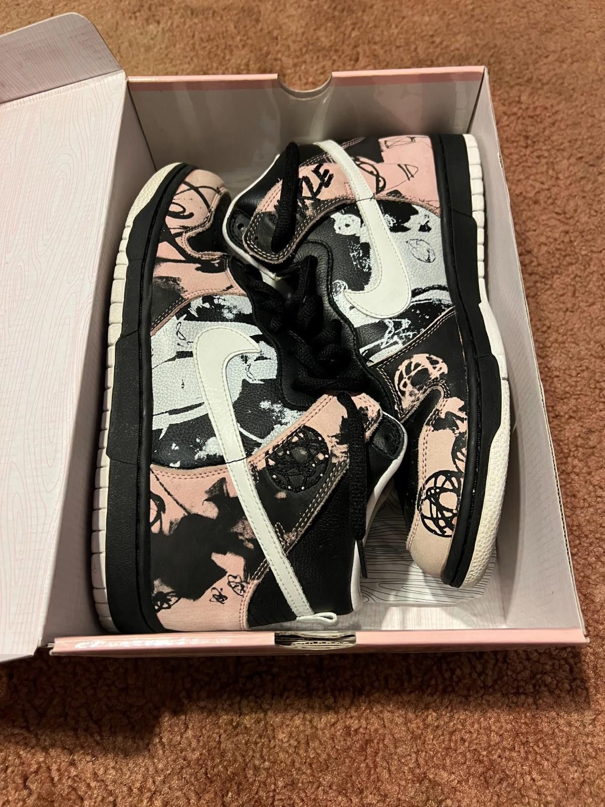 Nike 2004 Nike SB Dunk High Pro UNKLE Dunkle Futura 305050-013 Size US 10.5 / EU 43-44 - 5 Thumbnail