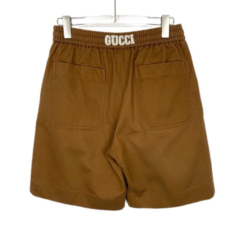 Gucci Gucci Logo letter print brown cotton elastic waist drawstri Size US 28 / EU 44 - 2 Thumbnail