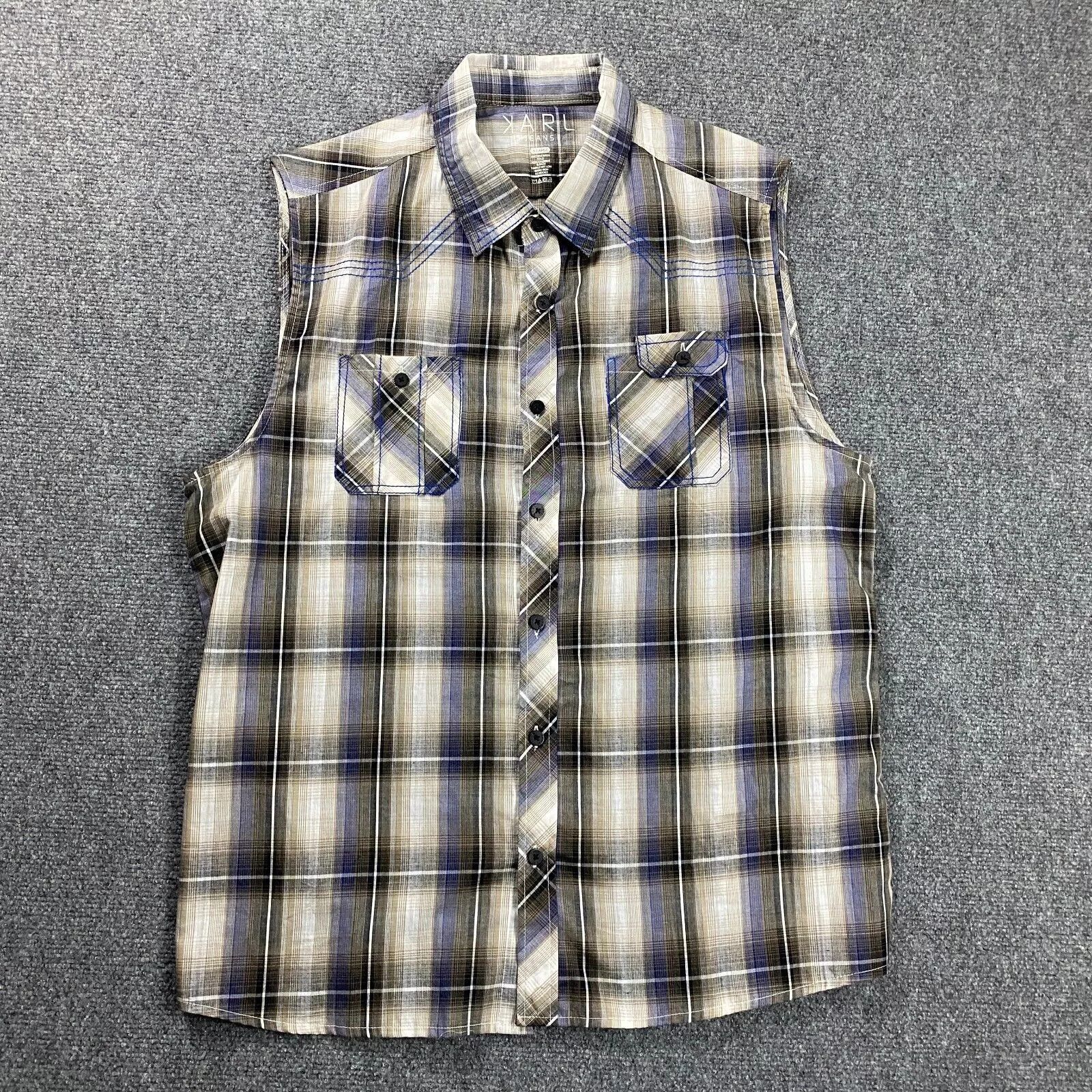 Other Karl Kani Jeans Shirt Mens XL Plaid Button Up Double Pockets Size US XL / EU 56 / 4 - 1 Thumbnail