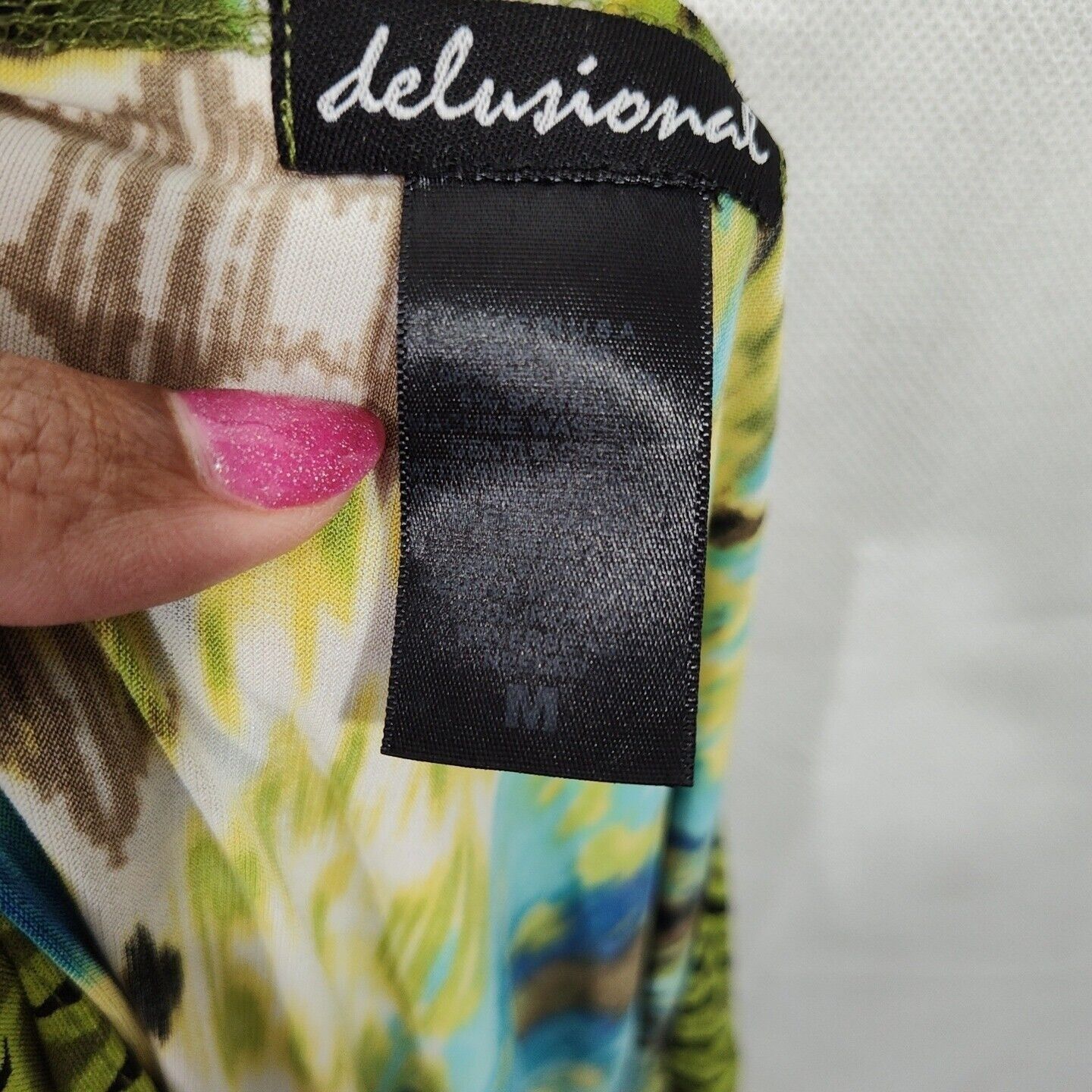 Other Delusional Plunge V-neck Dress Women Size M Green Blue Size M / US 6-8 / IT 42-44 - 6 Thumbnail