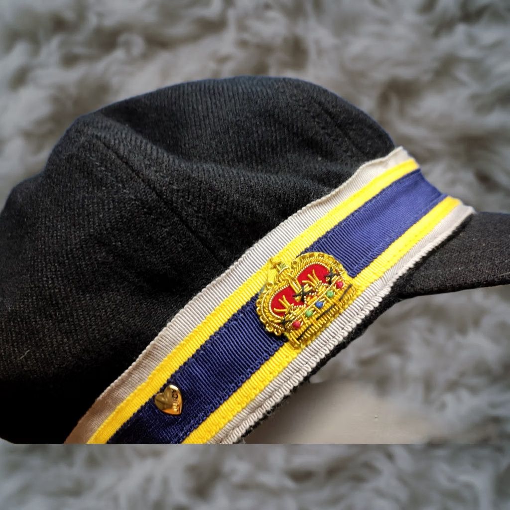 Juicy Couture Juicy Couture Beret Hat Fiddler Yachting Cap Size S-M Black Lined Size ONE SIZE - 1 Thumbnail