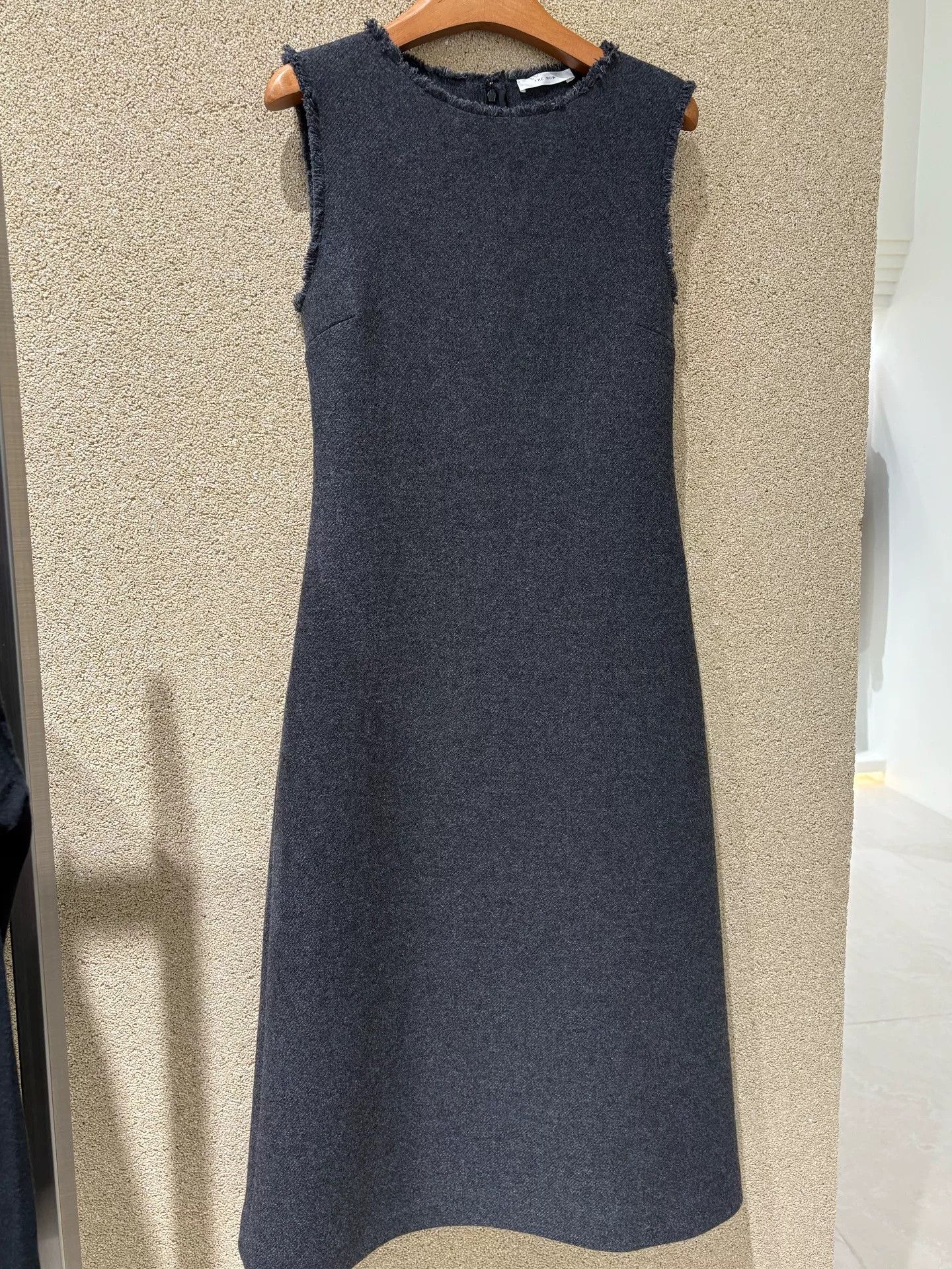 The Row The Row Gray Wool Blend Sleeveless Dress Size US XXS / EU 40 - 1 Thumbnail