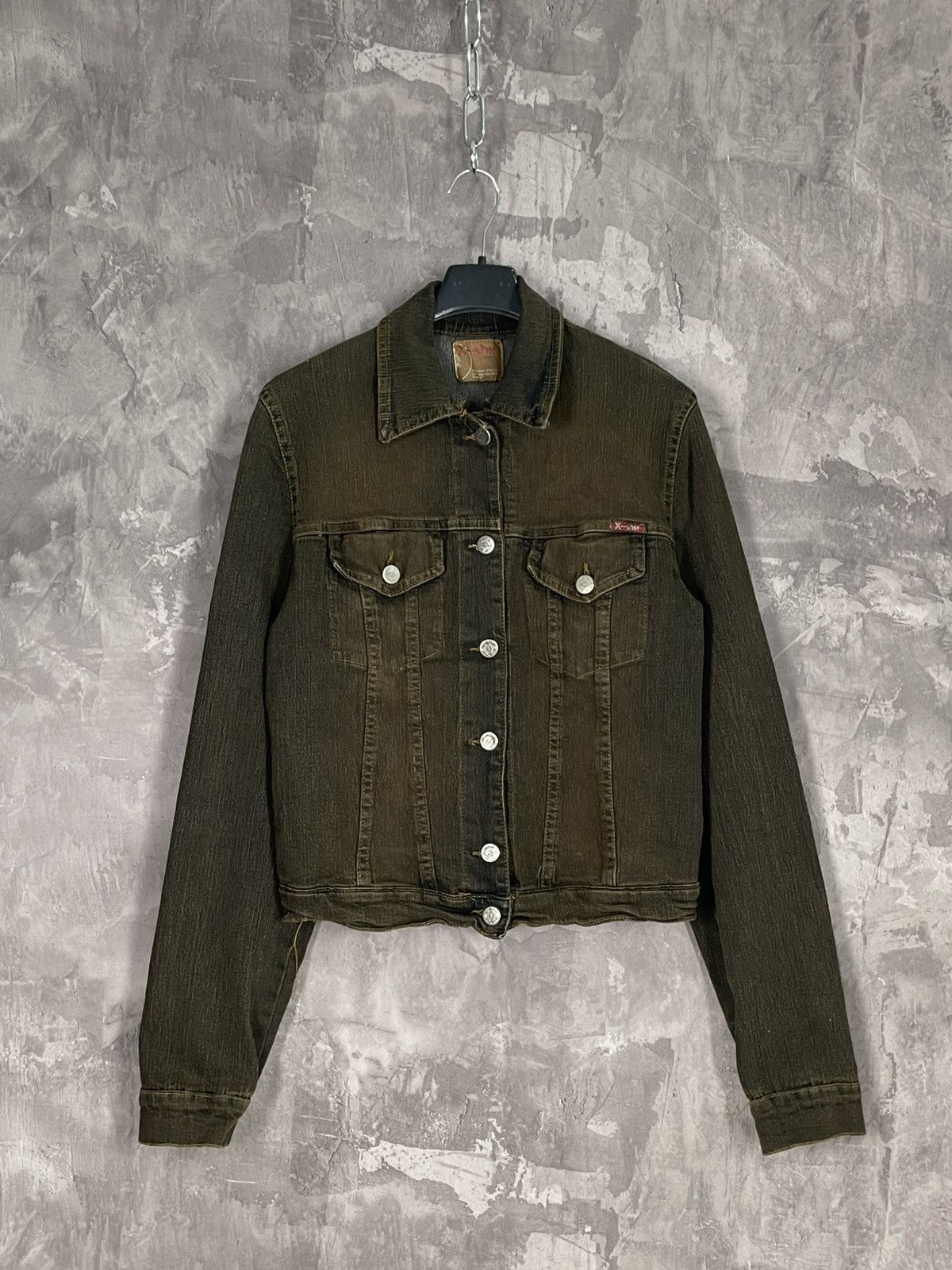 If Six Was Nine × Japanese Brand JAPANESE BRAND TRIBAL BROWN DISTRESSED Y2K DENIM JACKET Size M / US 6-8 / IT 42-44 - 2 Thumbnail