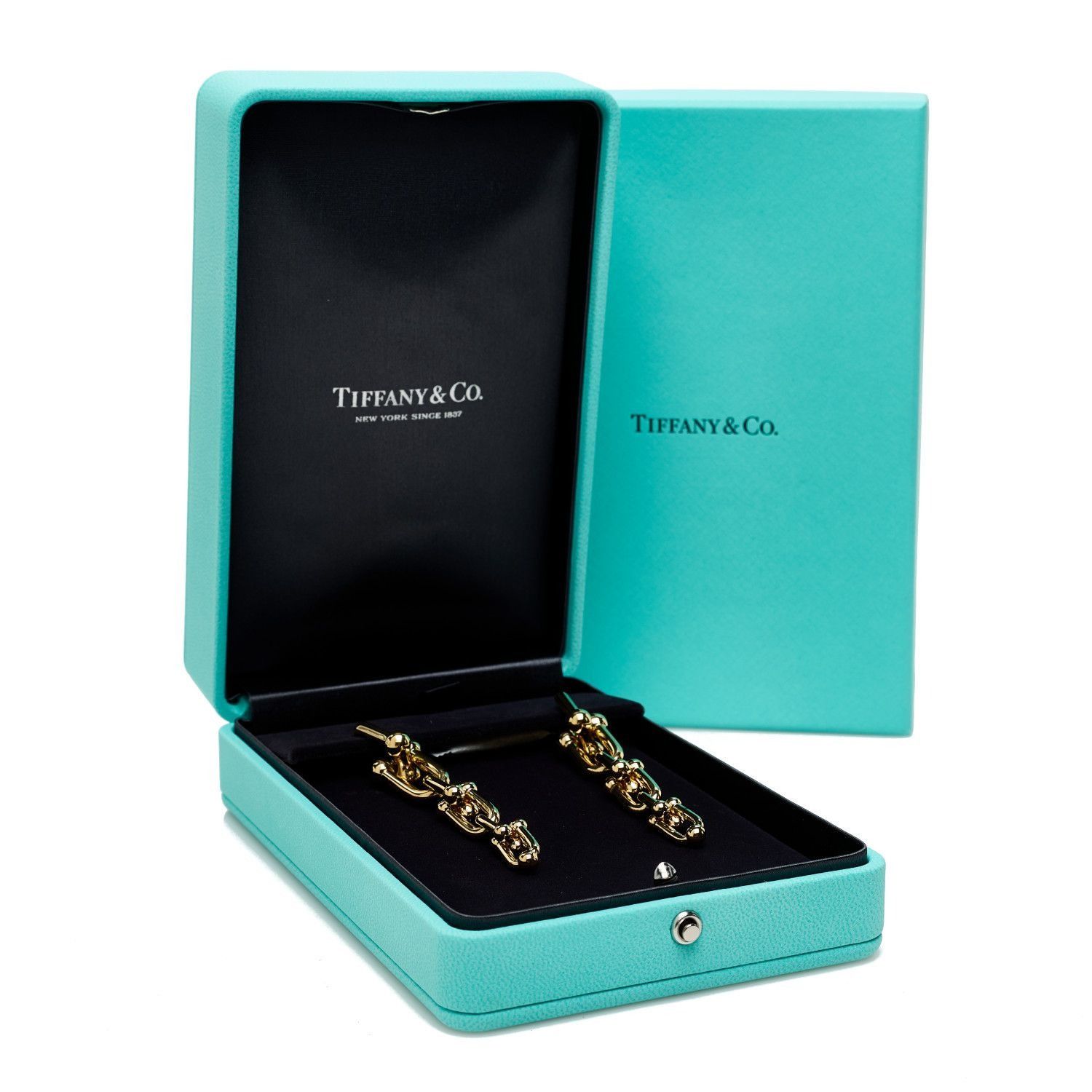 Tiffany & Co. Tiffany's 18K Yellow Gold HardWear Graduated Link Earrings Size ONE SIZE - 4 Thumbnail