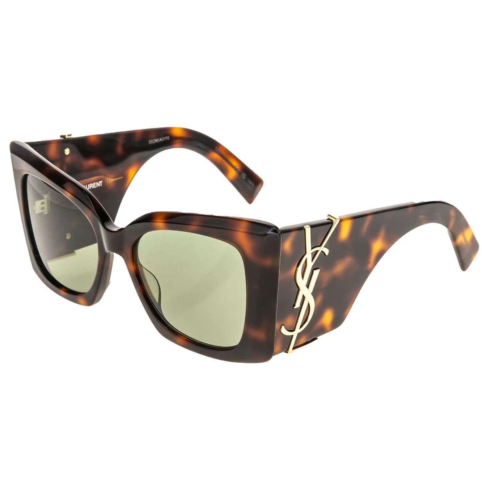Yves Saint Laurent SAINT LAURENT BLAZE YSL SLM119 002 Brown Green Sunglass 119 Size ONE SIZE - 4 Thumbnail