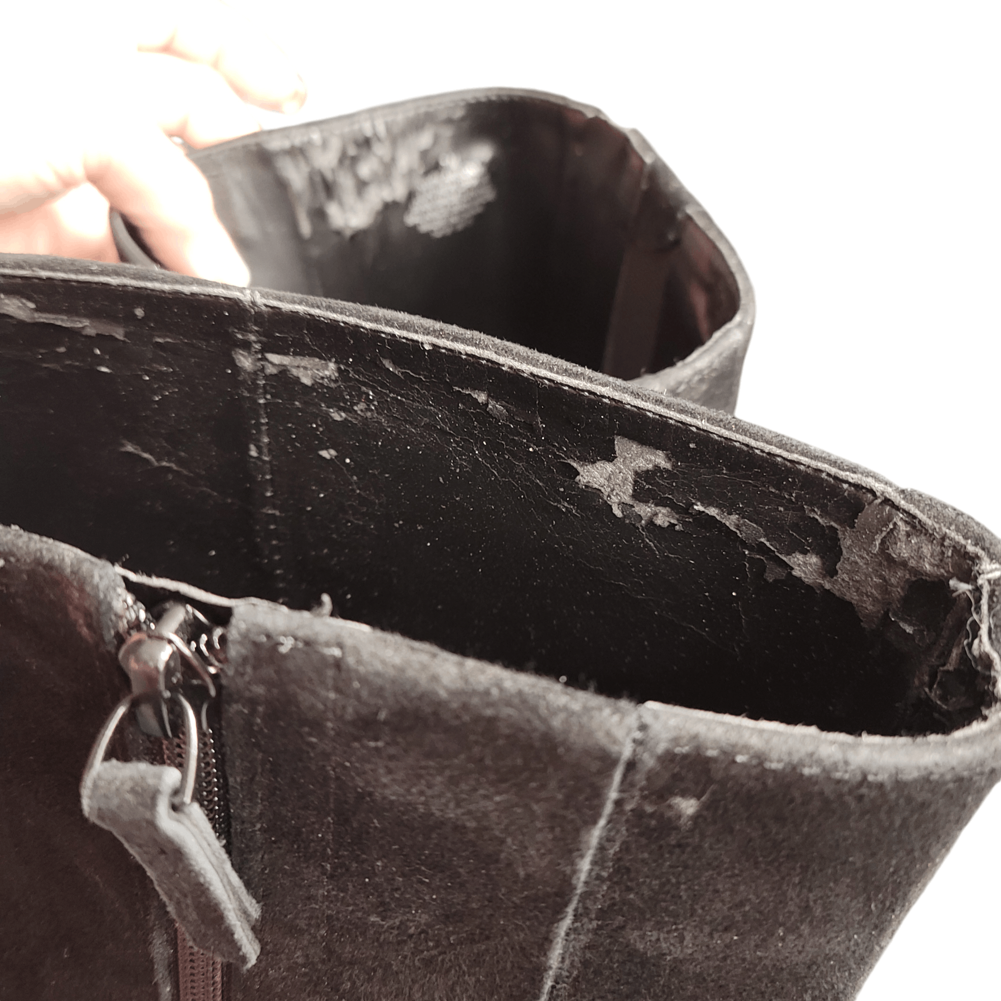 Nine West Nine West Black Suede Leather Tall Heeled Boots Size US 7 / IT 37 - 10 Thumbnail