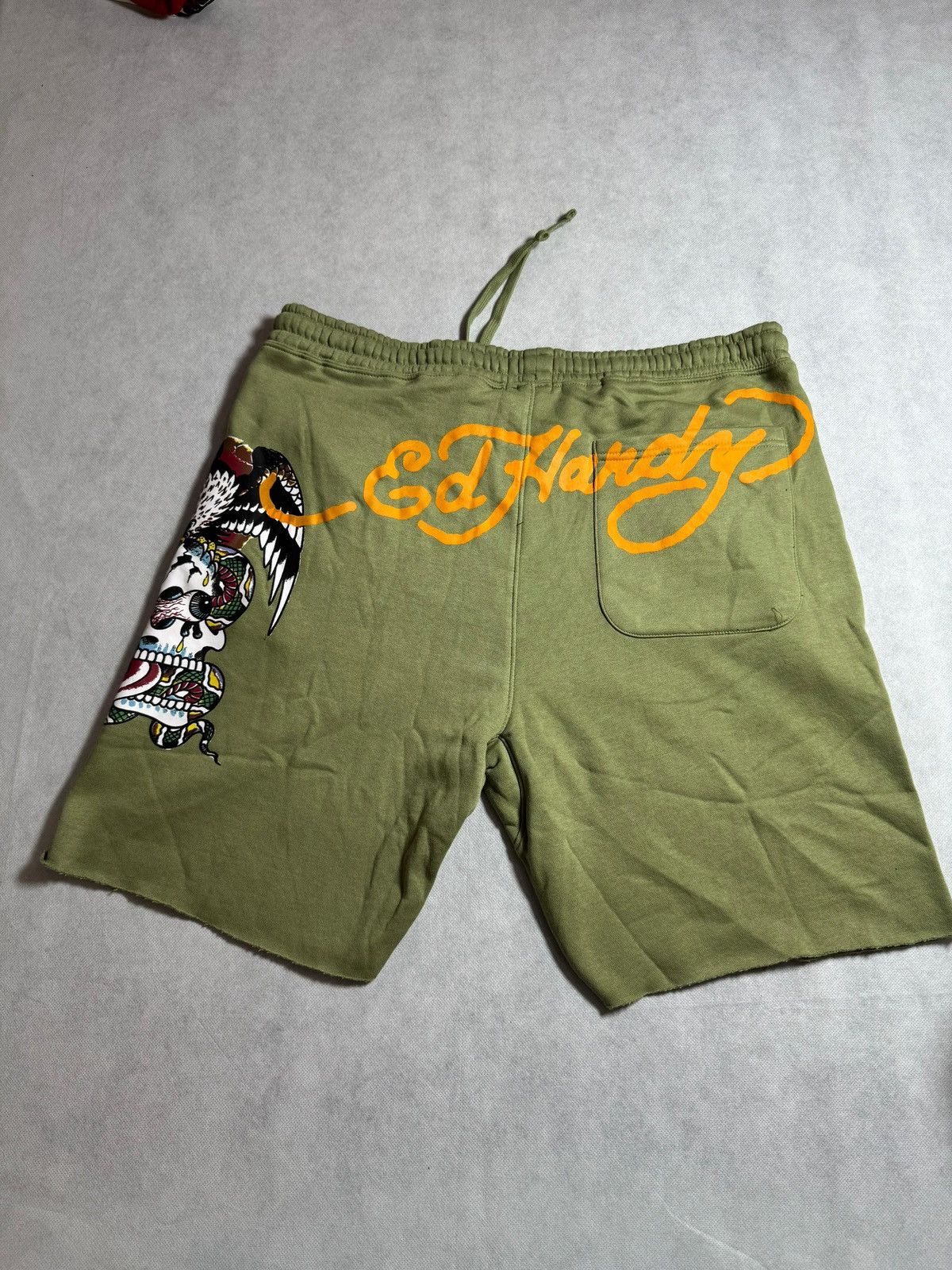 Ed Hardy Ed Hardy Men’s Olive Green Shorts (Unworn) Size US 38 / EU 54 - 2 Thumbnail