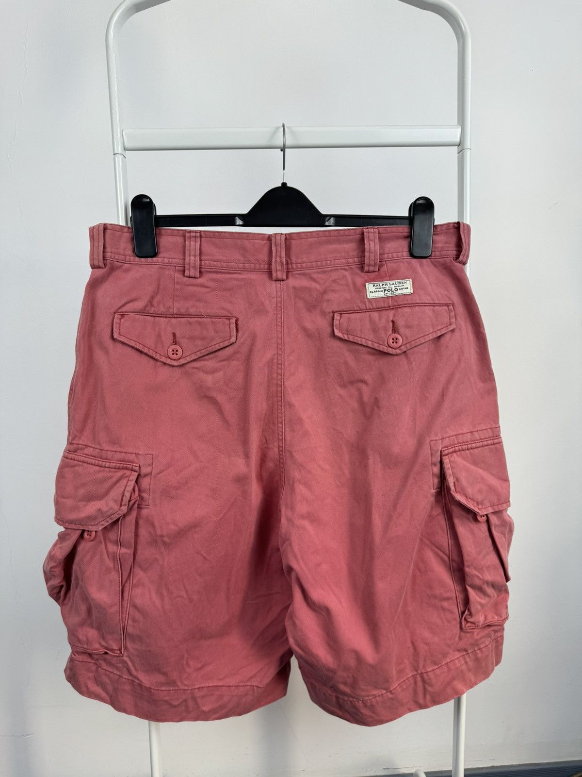 Vintage Vintage Polo Ralph Lauren Pink Cargo Shorts Size US 34 / EU 50 - 3 Thumbnail