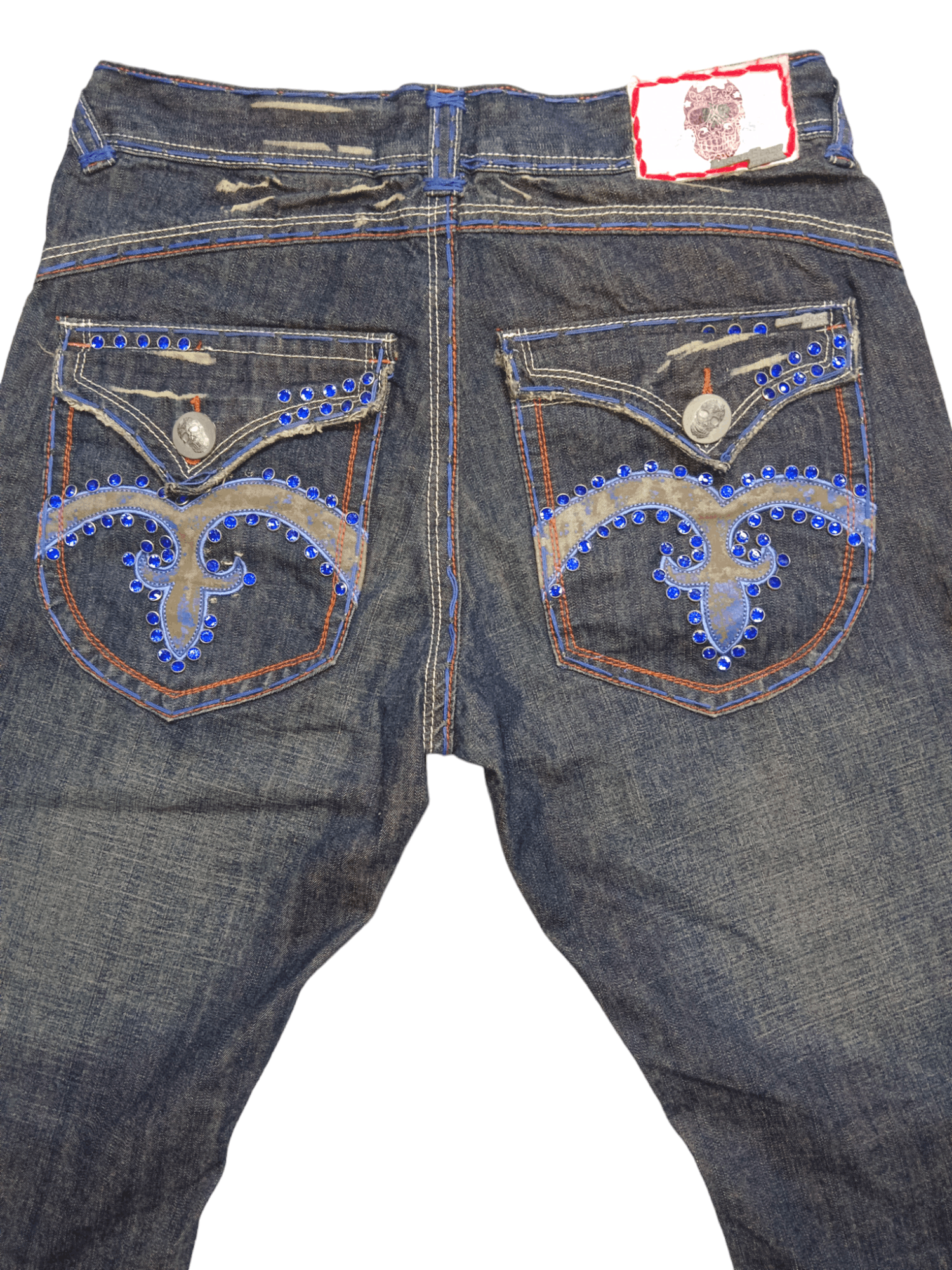 Denim & Co. Laguna Beach Embellished Skull Flare Denim Size US 32 / EU 48 - 5 Thumbnail