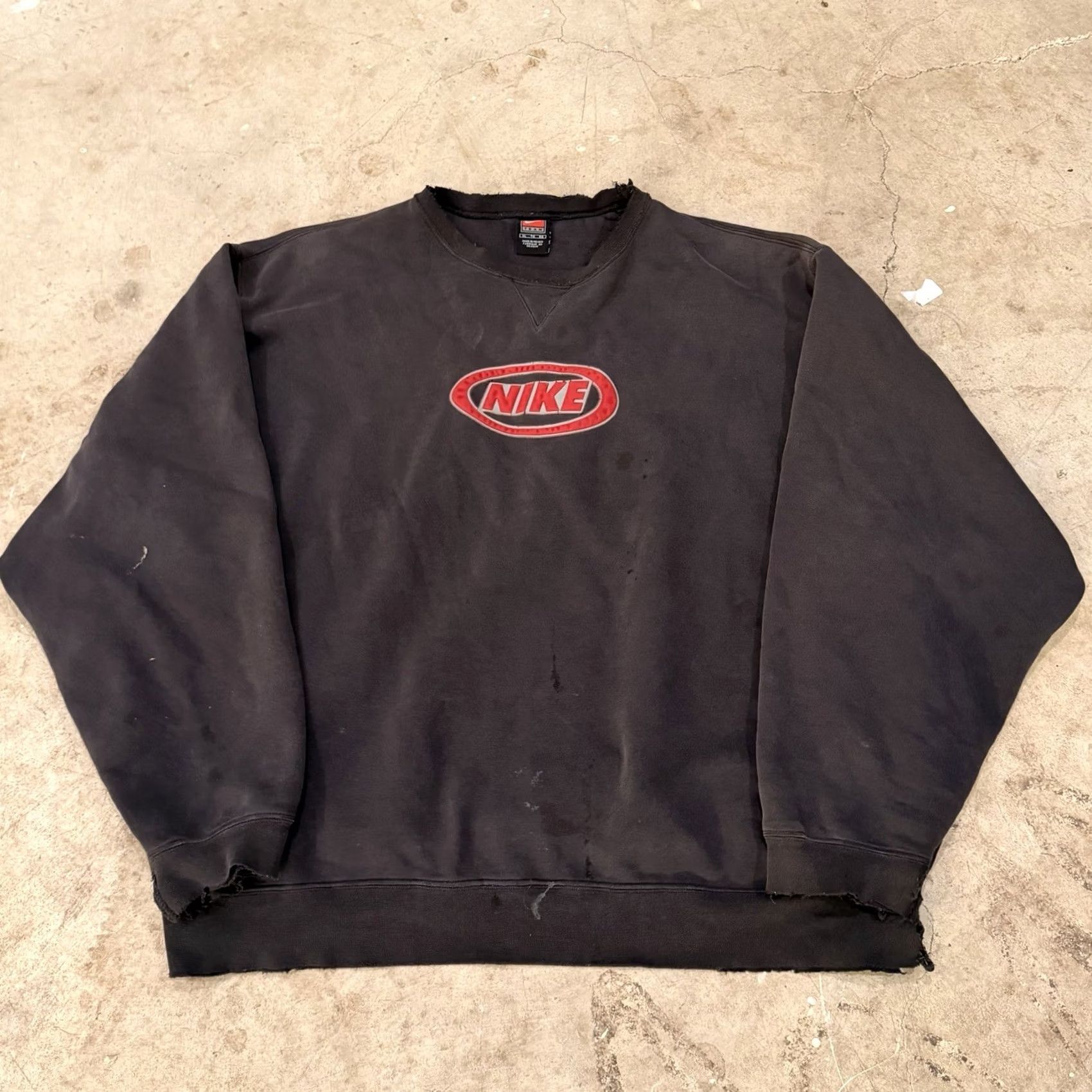 Nike VINTAGE Nike XL Sweatshirt Men 90s Big Logo Reflex Circle Black Size US XL / EU 56 / 4 - 2 Thumbnail