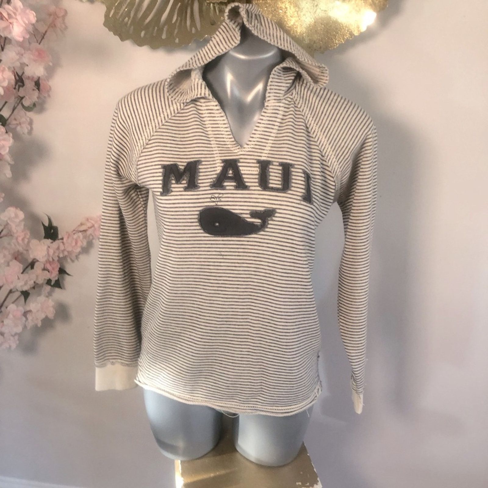 All Blues Sweater pullover hoodie. Striped Maui size Large Size L / US 10 / IT 46 - 1 Thumbnail