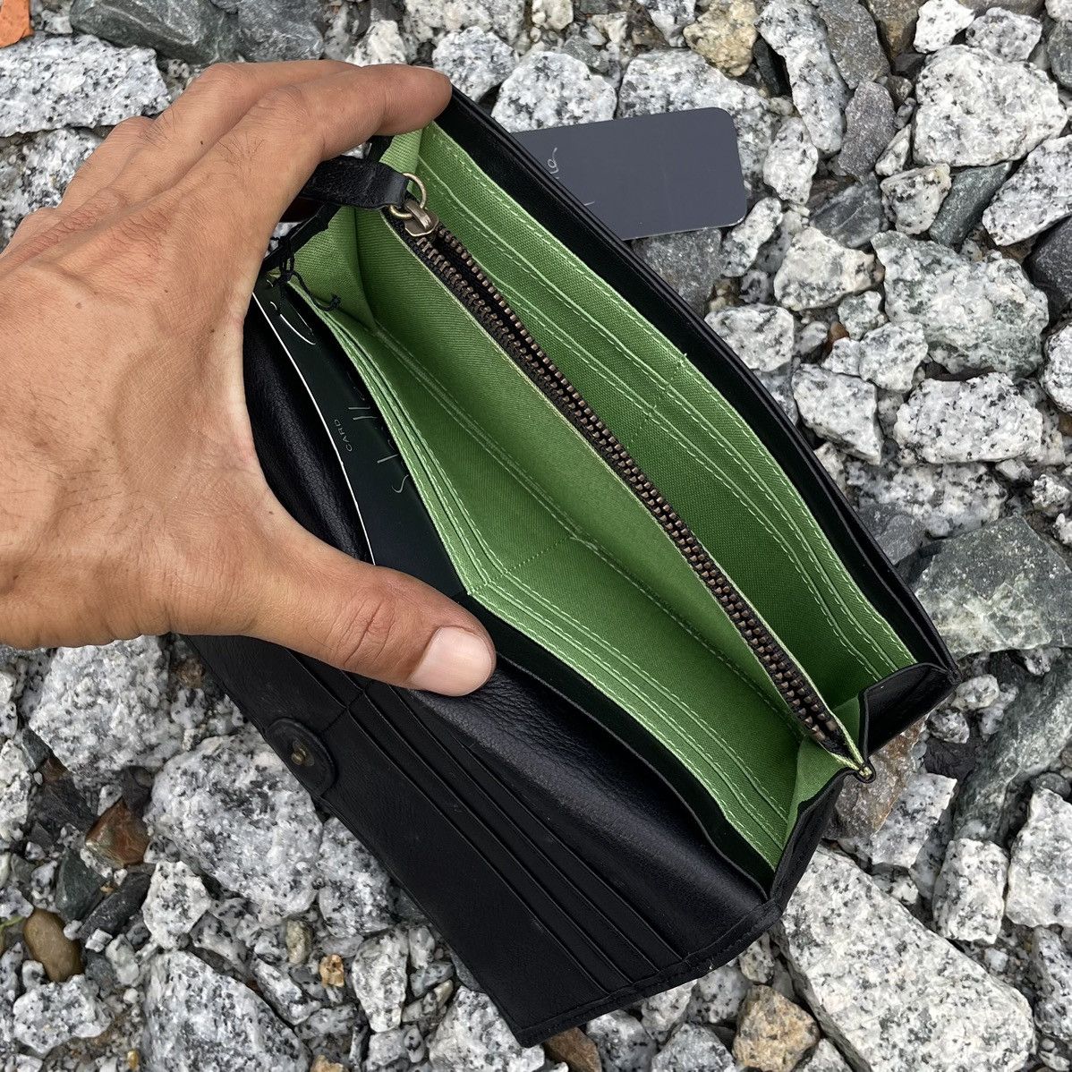 Leather Shilla Black Soft Leather Long Wallet Size ONE SIZE - 10 Thumbnail
