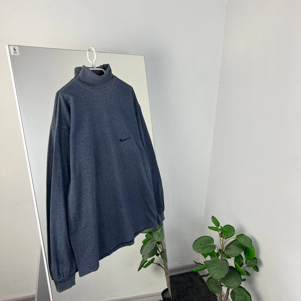 Vintage Vintage Nike Mini Swoosh Y2k Boxy Fit Sweatshirt Turtleneck Size US XL / EU 56 / 4 - 1 Thumbnail