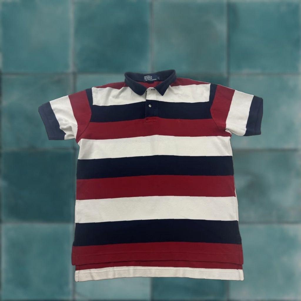 VINTAGE Polo Ralph Lauren Polo Shirt Mens Large Multicolor Red