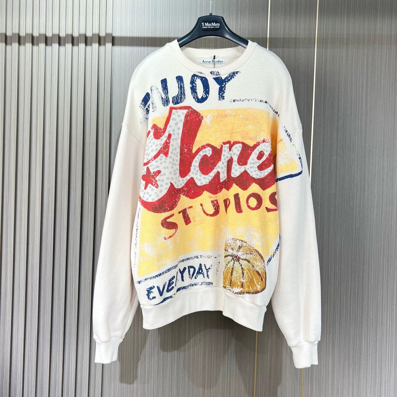 Acne Studios Beige Printed Sweatshirt