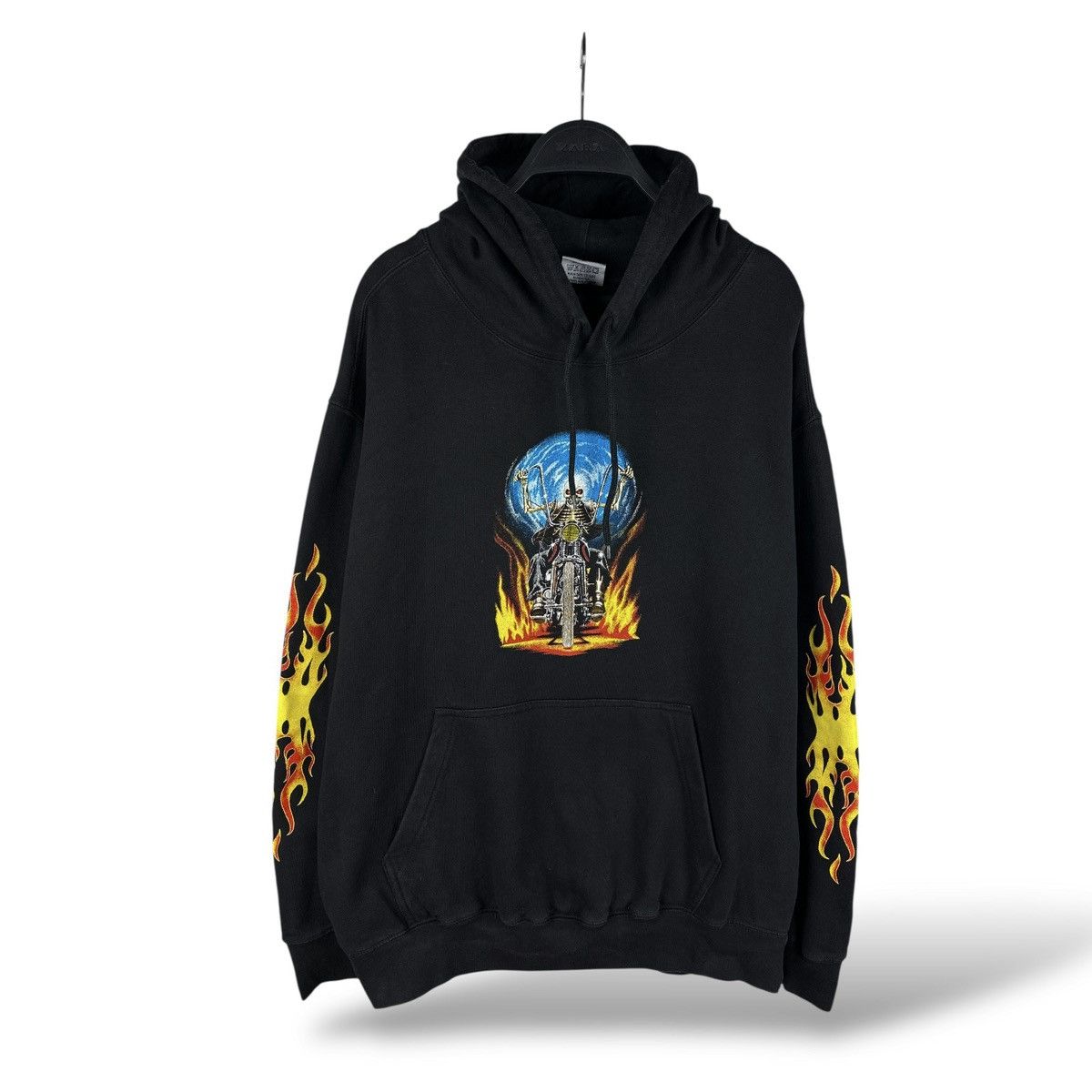 Other Vintage Skull Biker Flame Motorcycle Chopper Graphic Hoodie Size US XL / EU 56 / 4 - 7 Thumbnail
