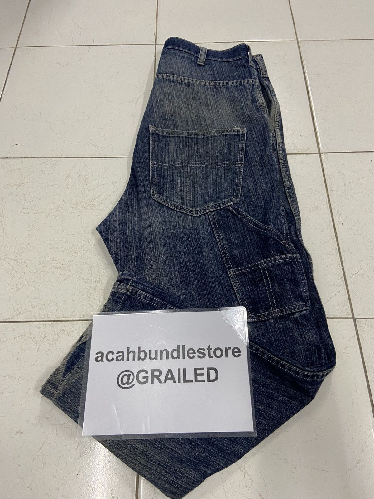 Japanese Brand JUNGLE STORM DROP CROTH CARPENTER DENIM JEANS Size US 30 / EU 46 - 17 Thumbnail