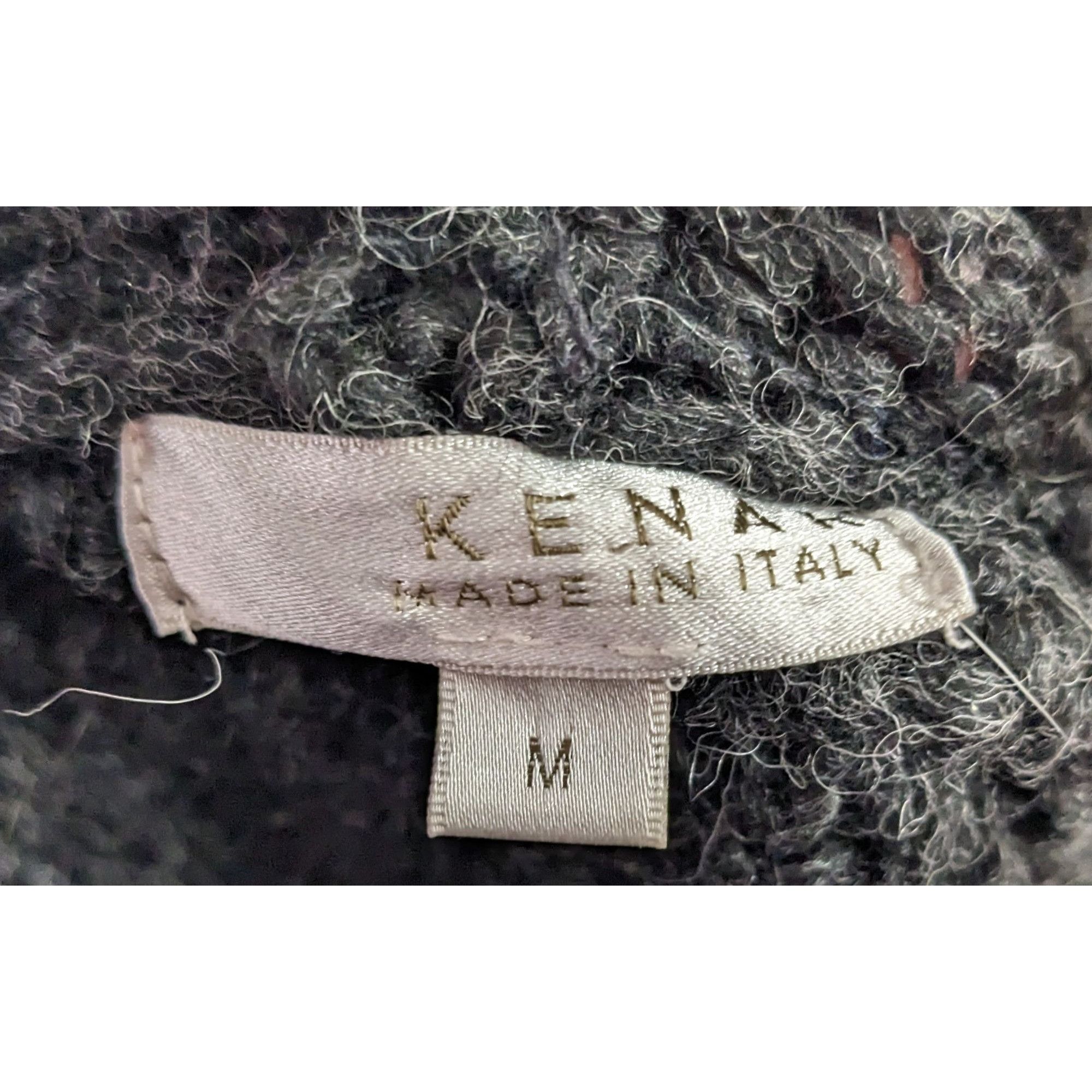 Other Kenar Italy Vintage Open Front Black Fringe Neck Cardigan Si Size M / US 6-8 / IT 42-44 - 6 Thumbnail