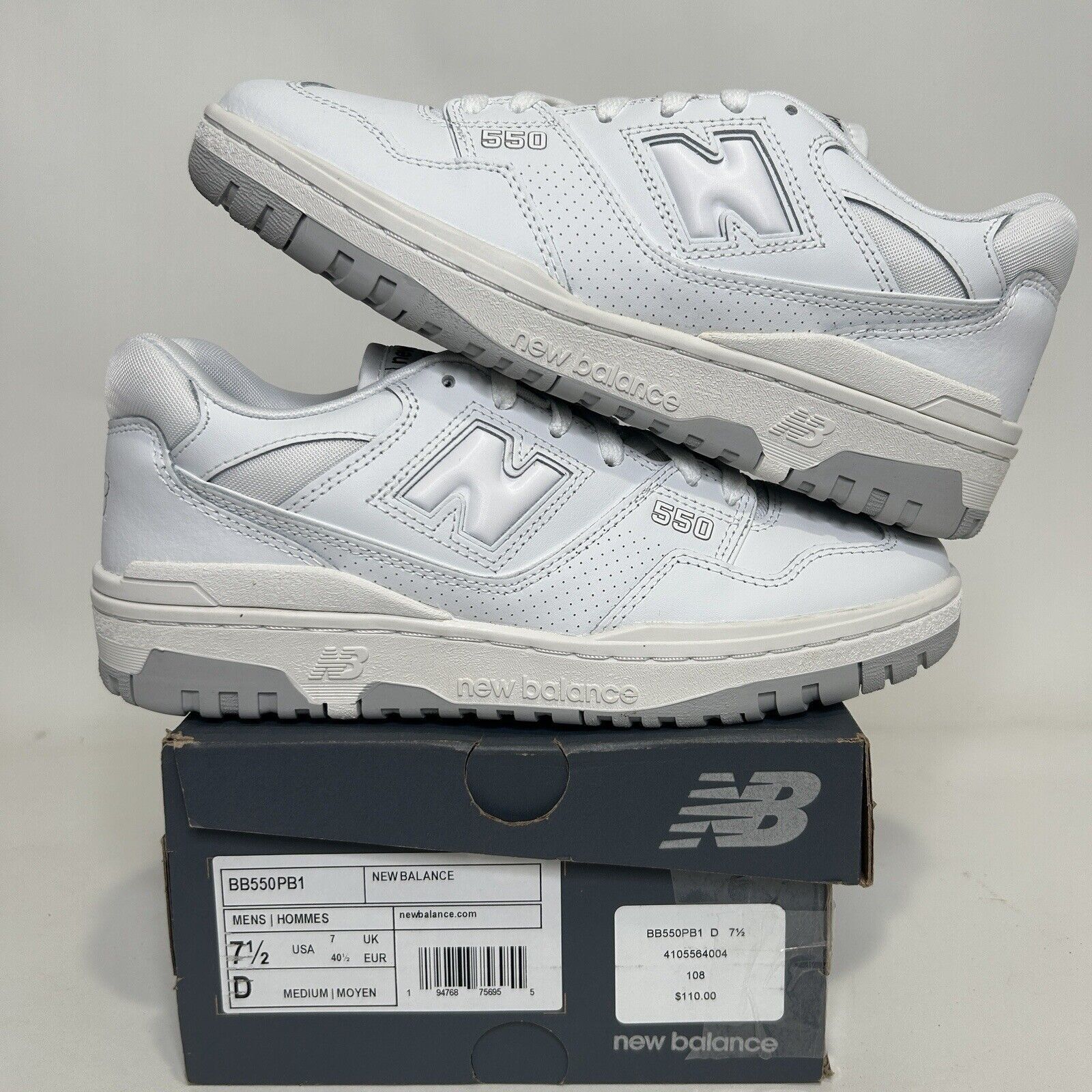 New Balance New Balance 550 “White Grey” 2024 Size US 7.5 / EU 40-41 - 1 Thumbnail