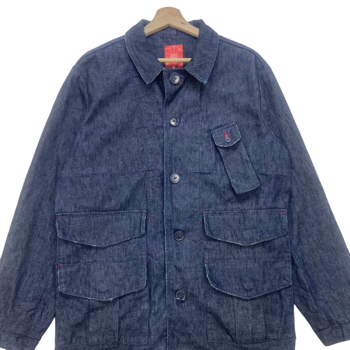 Japanese Brand Japanese Brand 3S Three Styles Distressed Denim Jacket Size US M / EU 48-50 / 2 - 2 Thumbnail