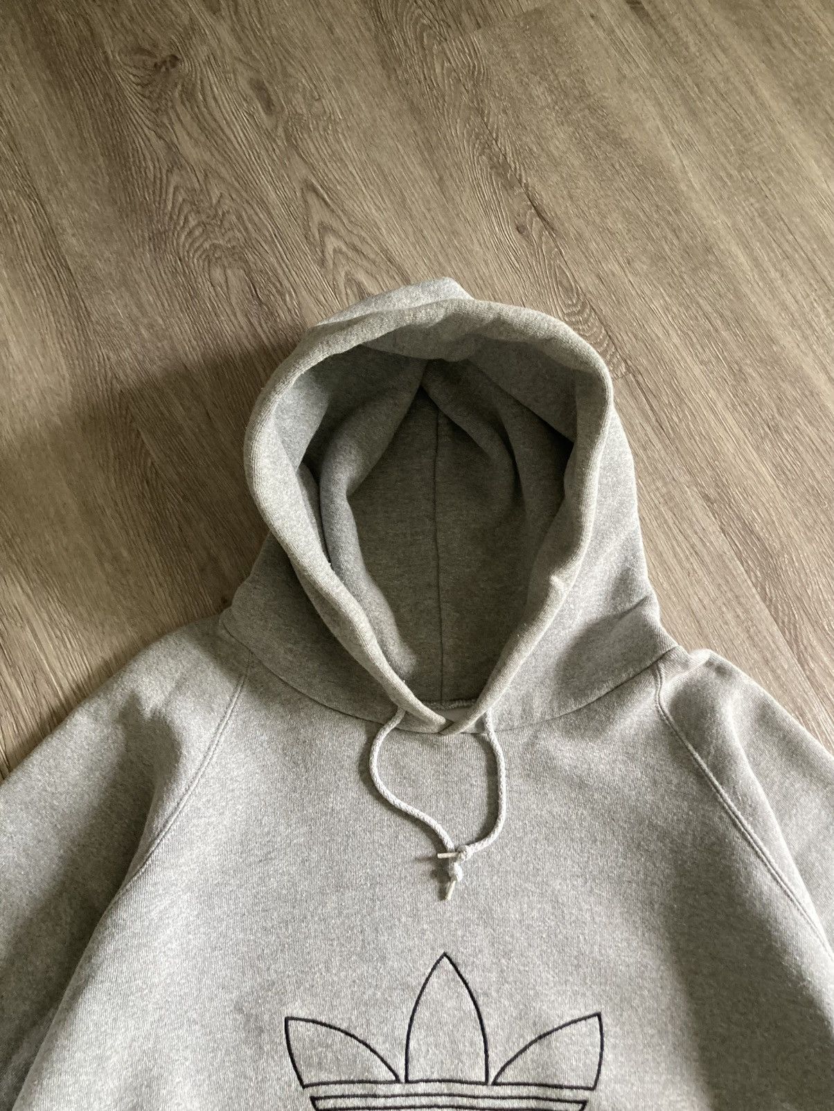 Adidas 1990s Adidas Trefoil Heavyweight Baggy Pullover Hoodie Size US L / EU 52-54 / 3 - 4 Thumbnail