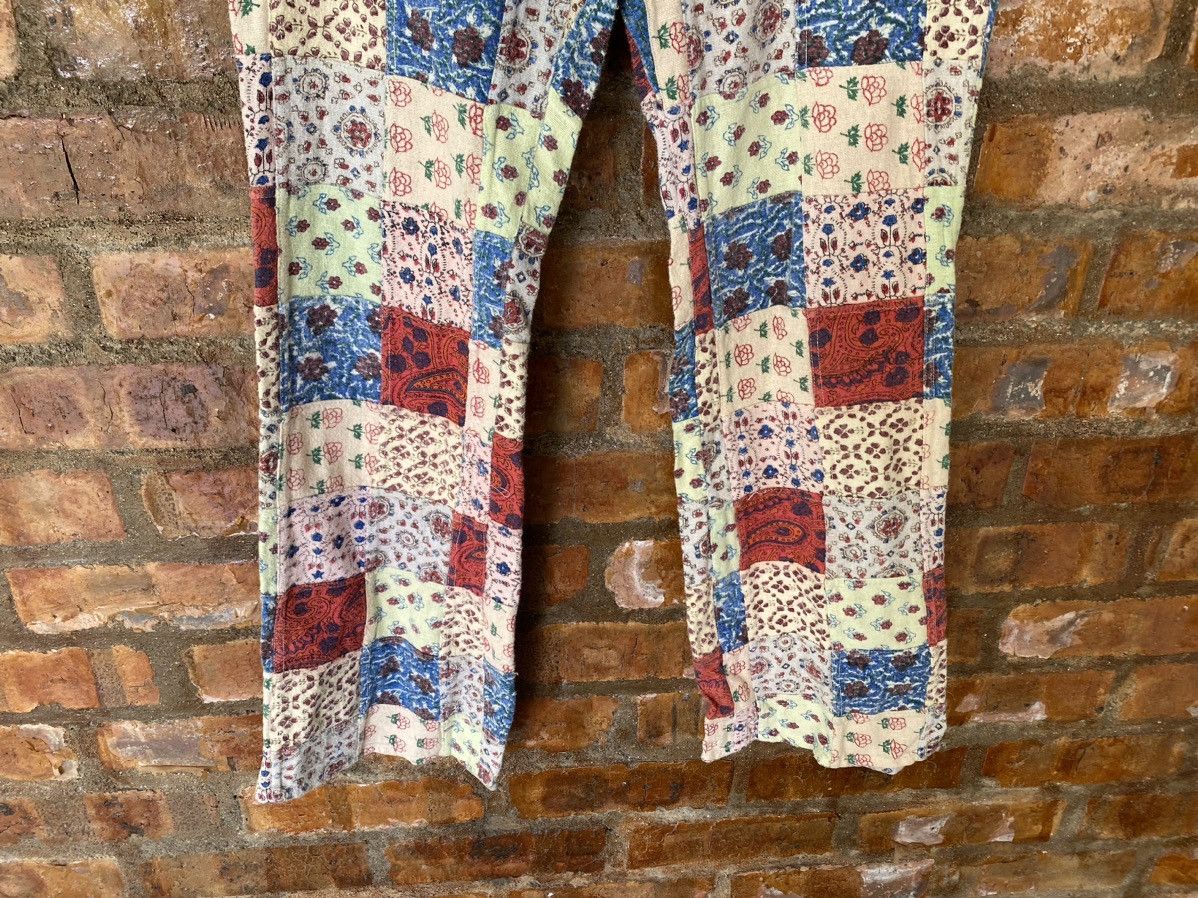 Super Lovers 1990s MU CHA CHA Japan Patchwork Flare bush Pants Size US 31 - 5 Thumbnail